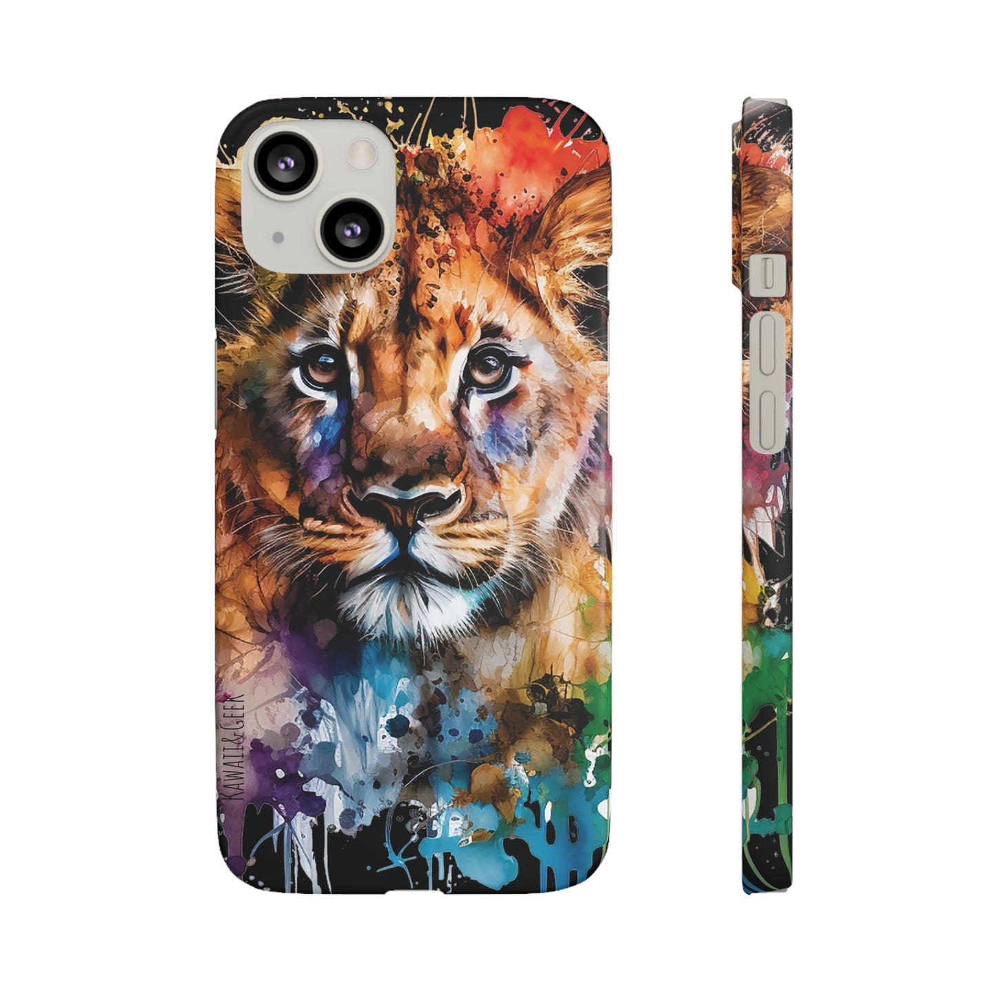 Watercolor Lion Cub Premium Phone Case