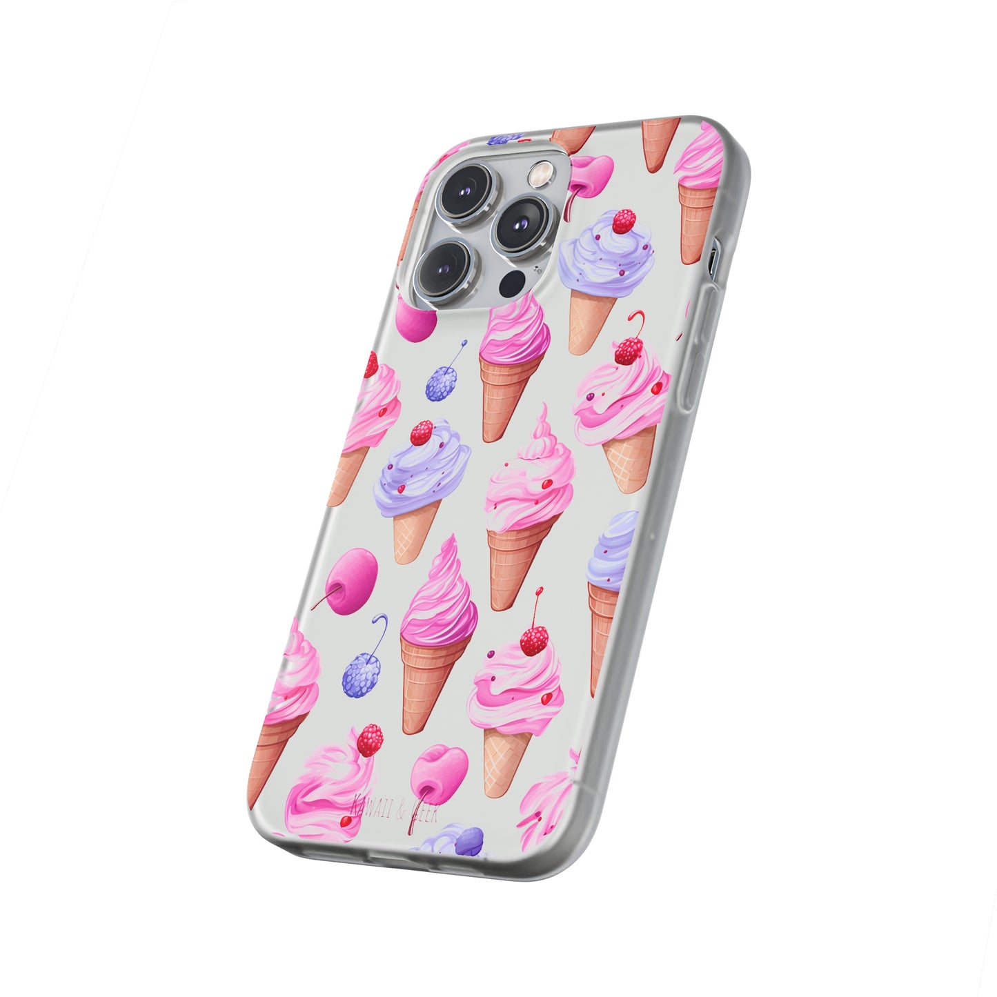 Vibrant Ice Cream Delight Flexi-Case for Phones