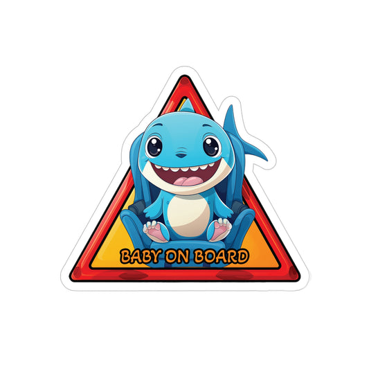 Baby on Board Car Sticker - Baby Shark - Swimming Safely Together