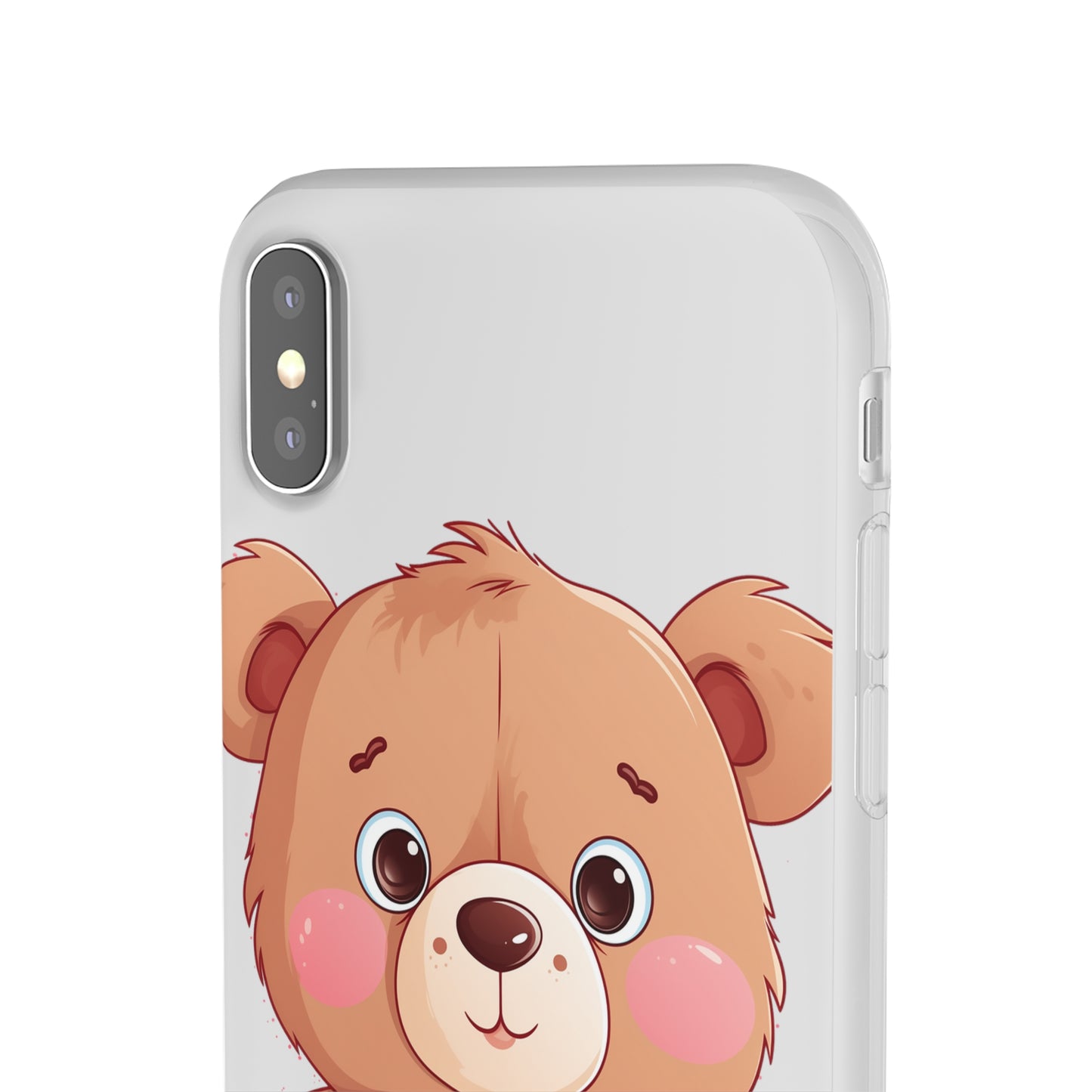 Teddy Bear Heart Phone Case - Flexi & Semi-Transparent - Valentine's Day