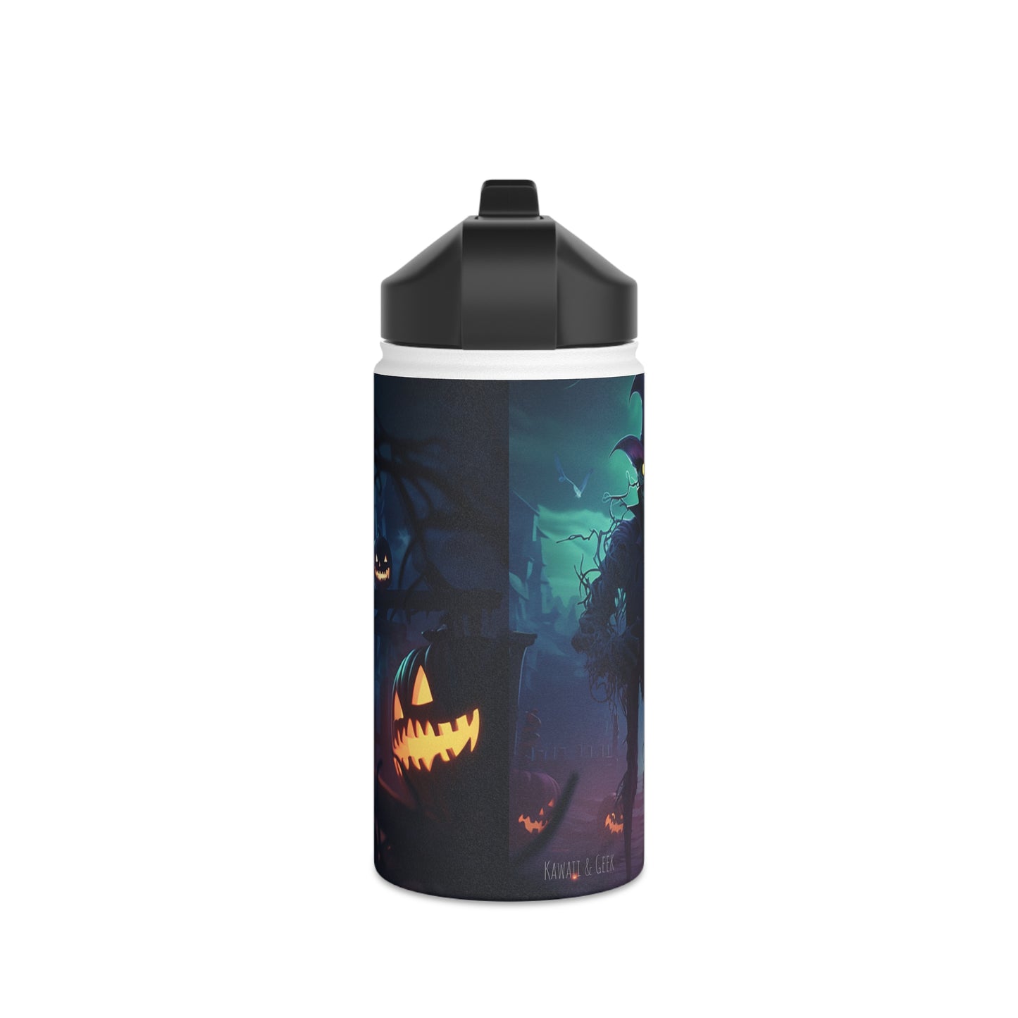 Halloween's Spooky Cemetery Steel Bottle