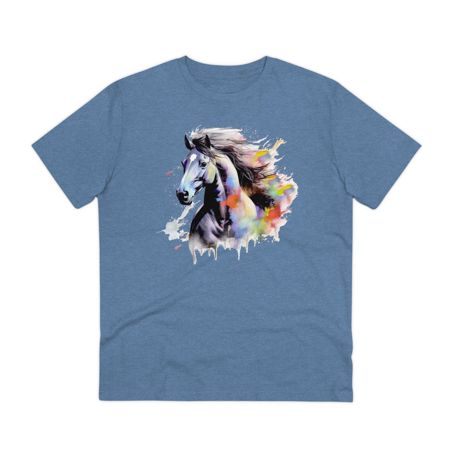 Black Horse Watercolor T-Shirt - Unisex and Eco-Friendly Fashion Statement