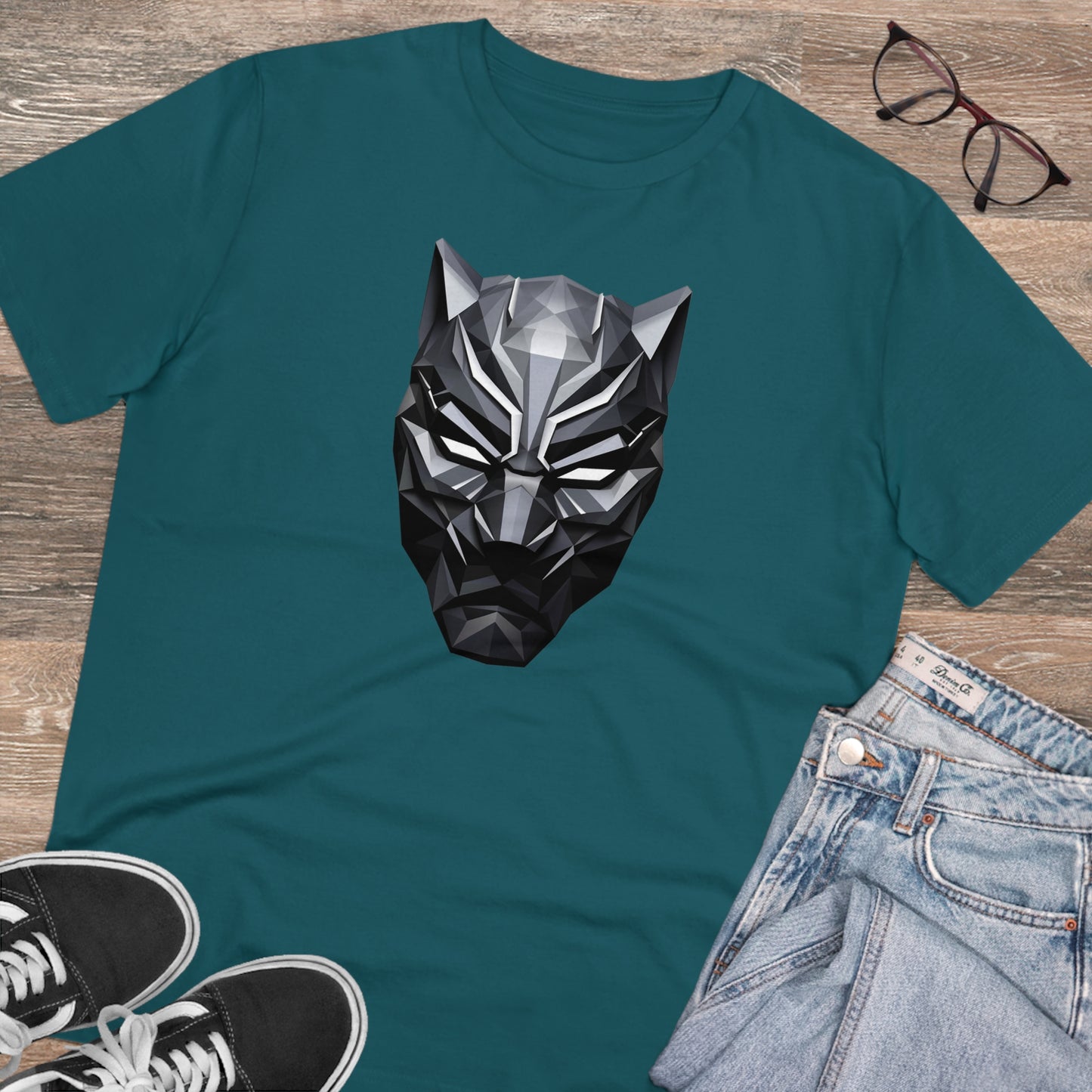 Black Panther Polygonal T-Shirt - Embrace Wakandan Vibes