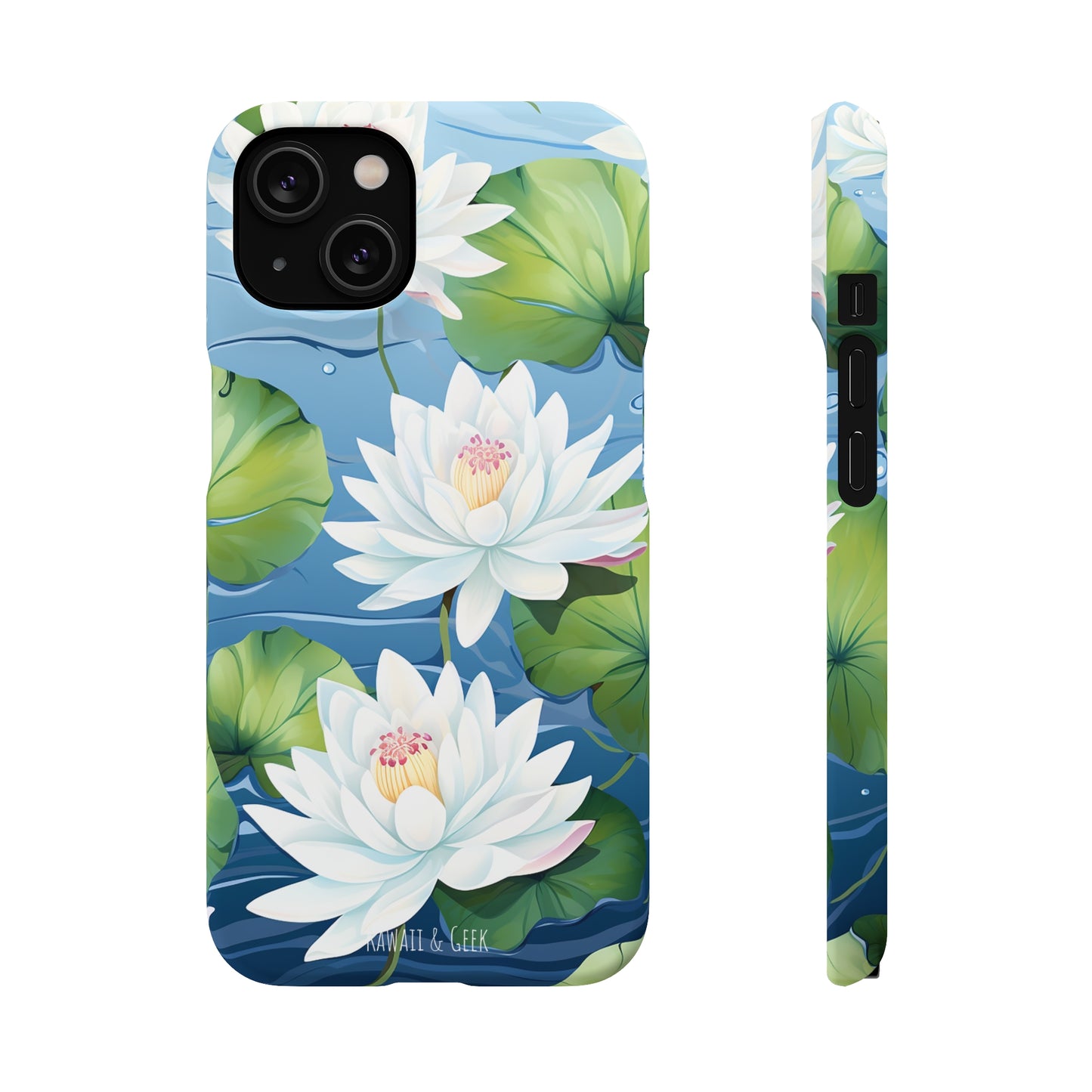 Elegant Water Lilies: Premium Phone Case