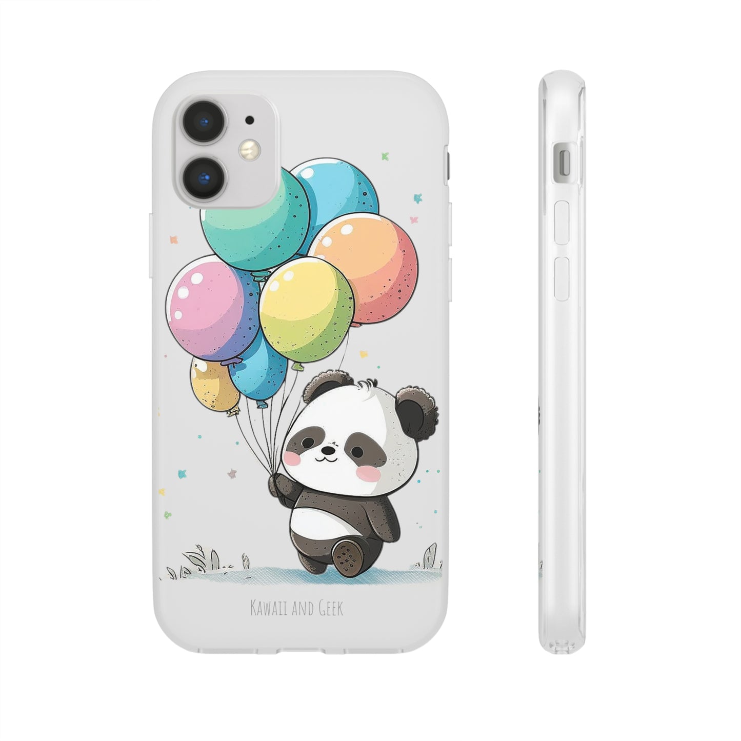 Cute Panda with Balloons flexi Smartphone Case - Add Some Adorable and Protective Style to Your Device