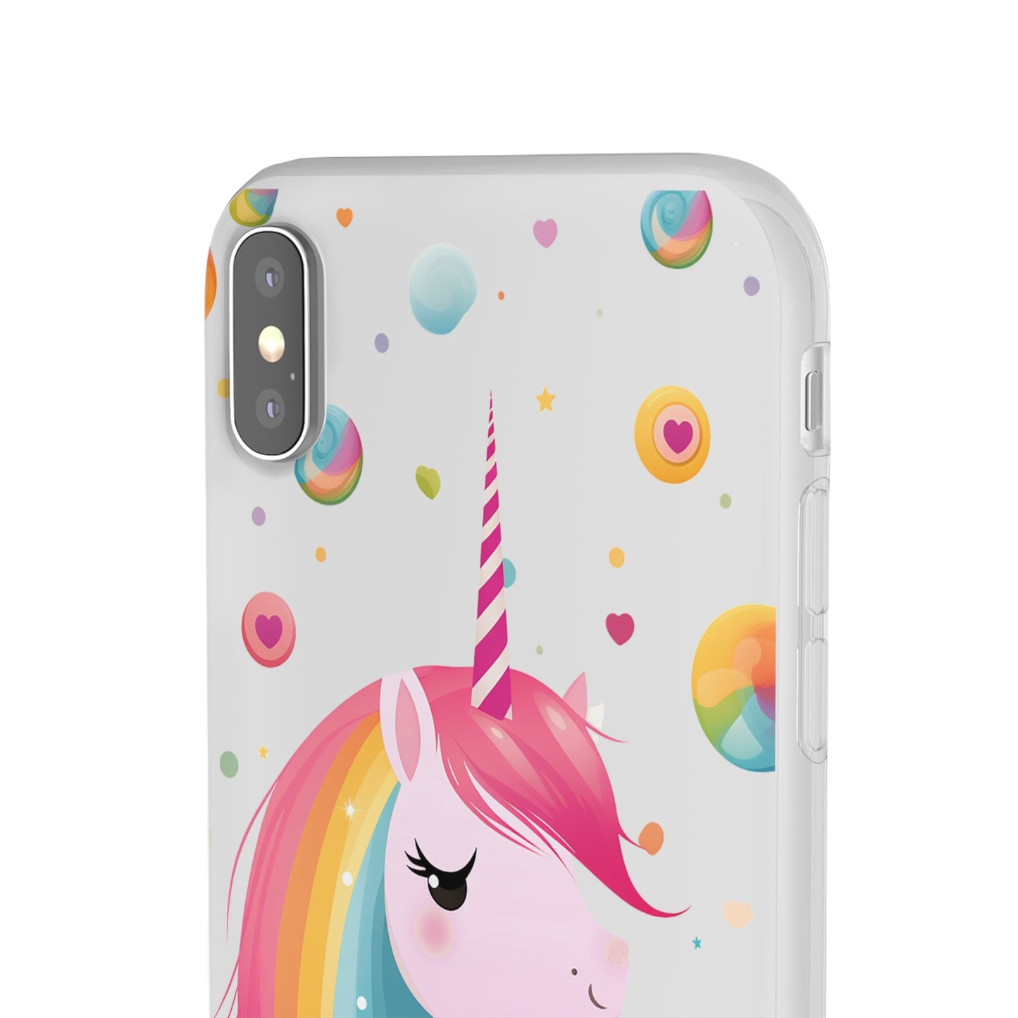 Kawaii Unicorn Flexi Transparent Phone Case