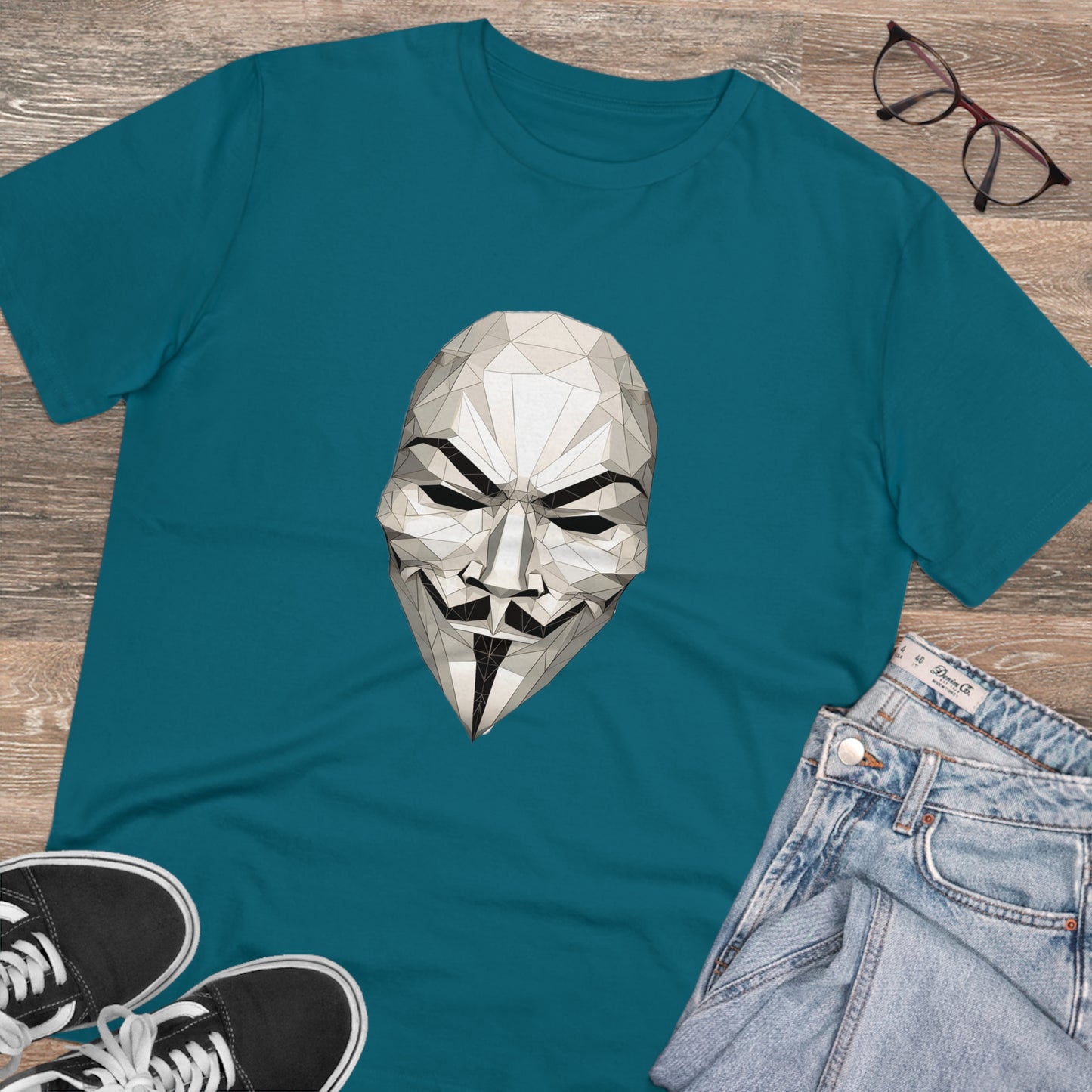 V Mask Polygonal T-Shirt - Embrace Anonymous Resistance