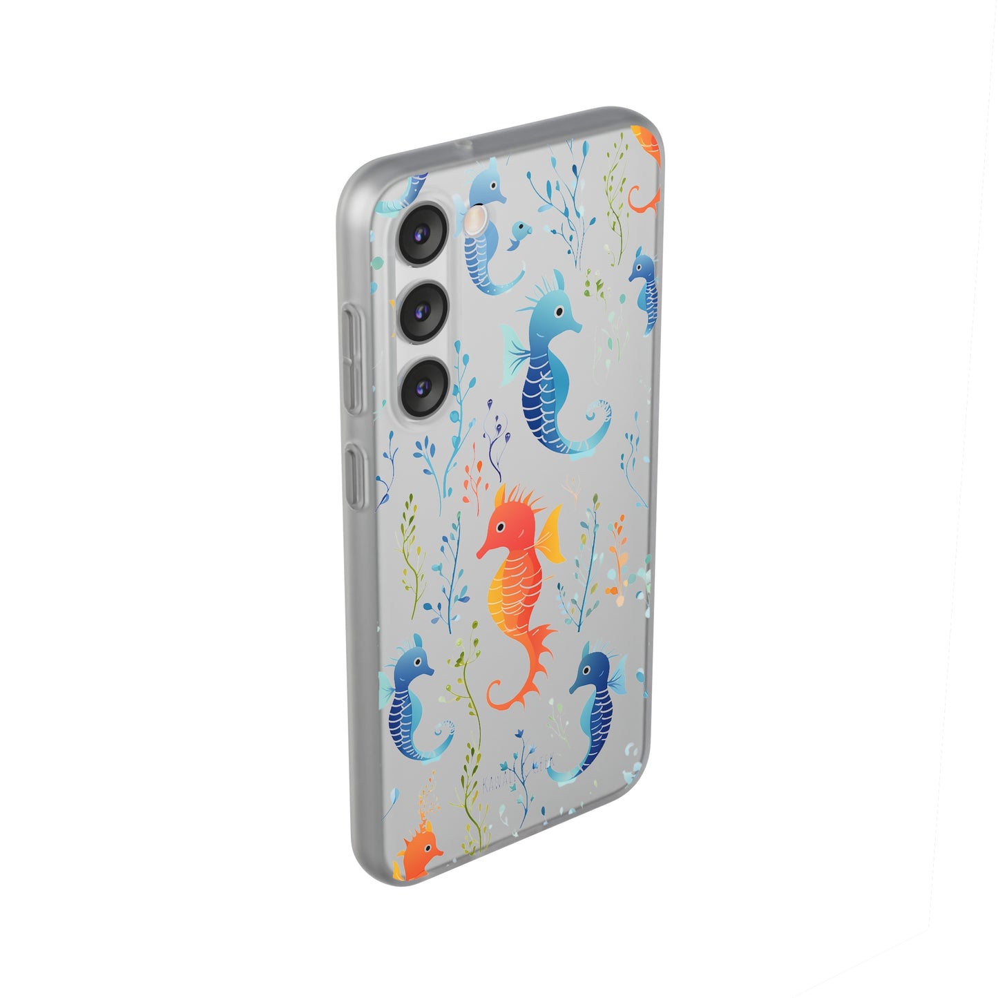 Underwater Seahorse Flexi Transparent phone Case : Dive into Cuteness!