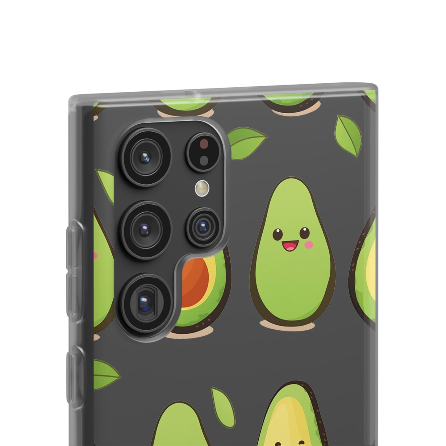 Cute Avocado Transparent Flexi Case: Perfect Blend of Style & Function