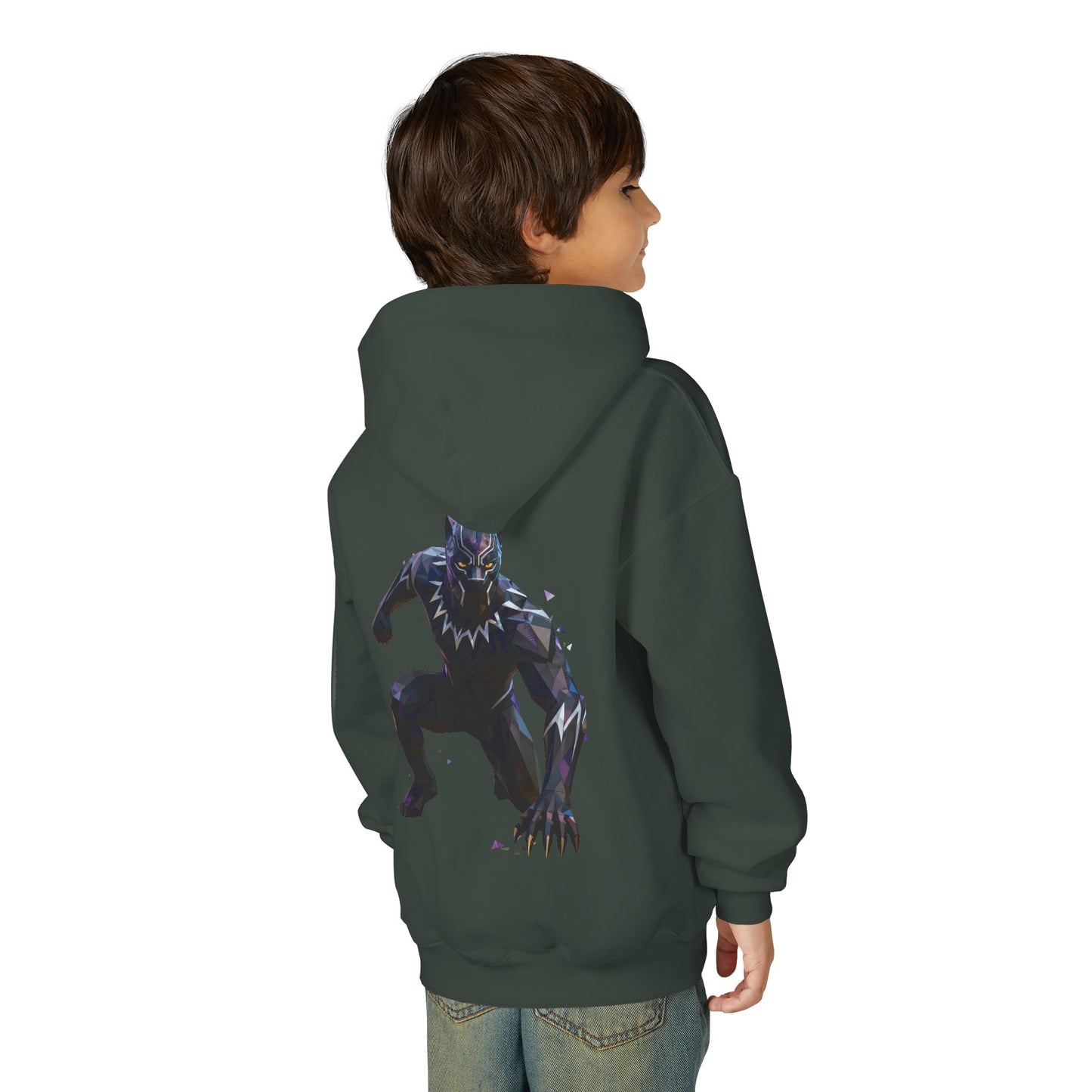 Black Panther Youth Hoodie, Kids Superhero Sweatshirt, Marvel Comic Gift, Stylish, Cozy Kids Clothing, Birthday Present