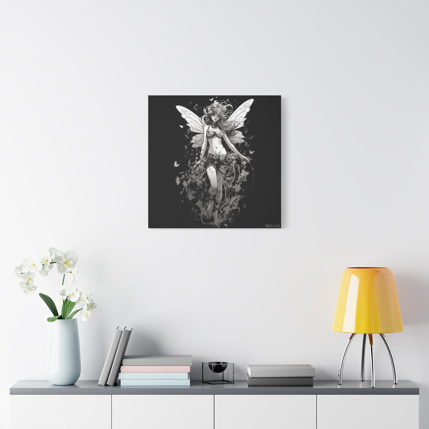 Beautiful Monochrome Fairy Canva - Embrace the Enchanting and Timeless Magic