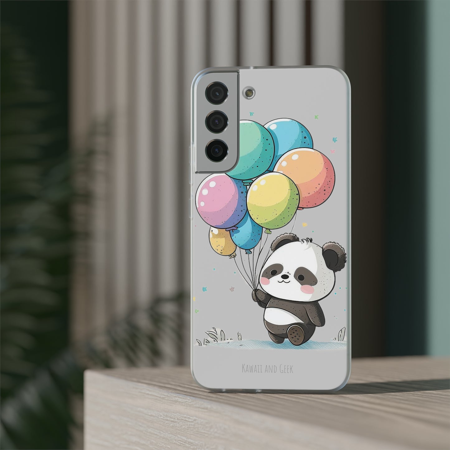 Cute Panda with Balloons flexi Smartphone Case - Add Some Adorable and Protective Style to Your Device