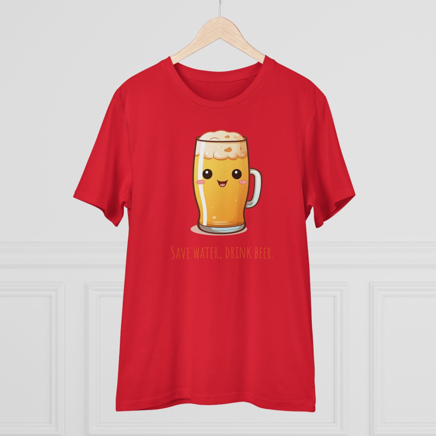 Eco-Friendly Unisex Beer T-Shirt - 'Save Water, Drink Beer'