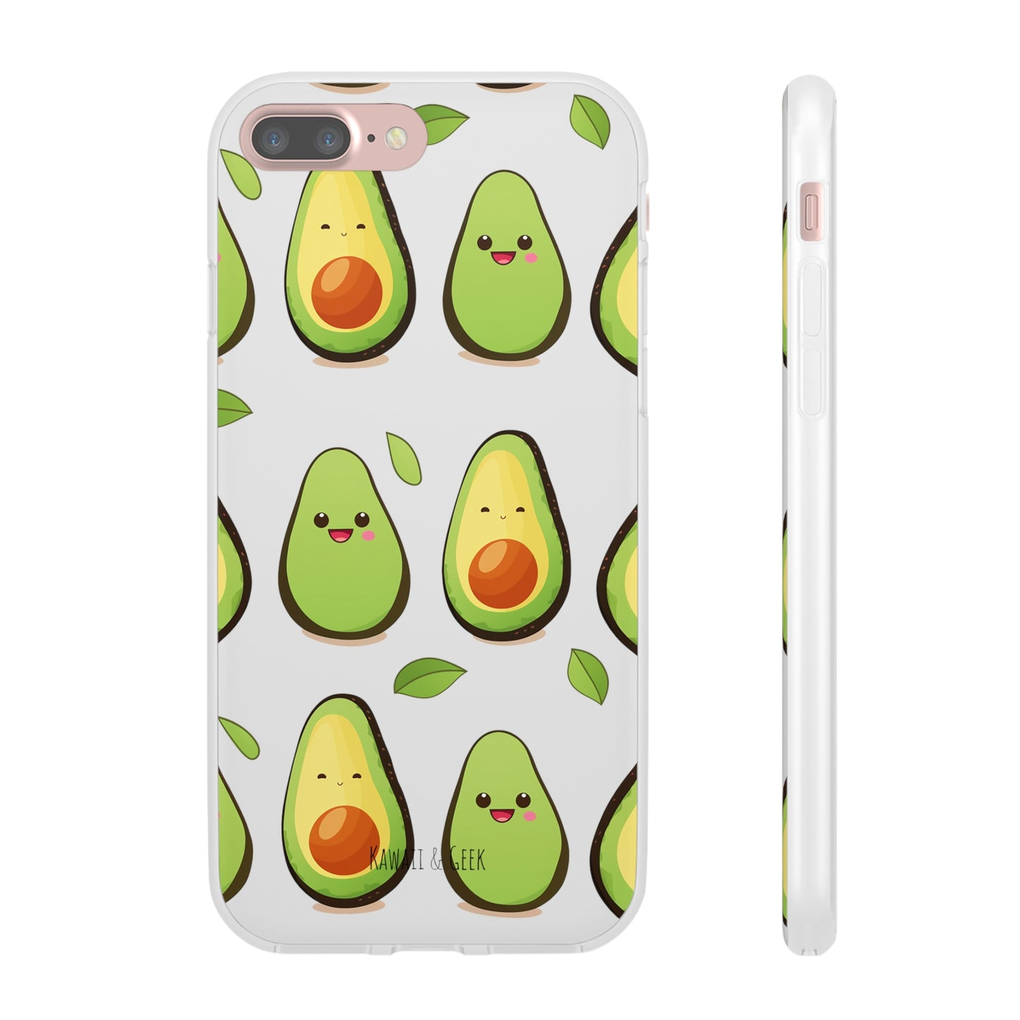 Cute Avocado Transparent Flexi Case: Perfect Blend of Style & Function