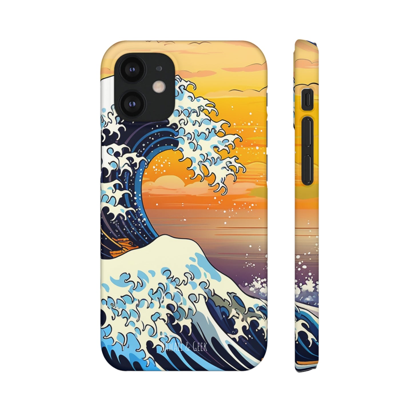 Sunset Big Wave Phone Case - Embrace the Majestic Hokusai Style in Your Hands