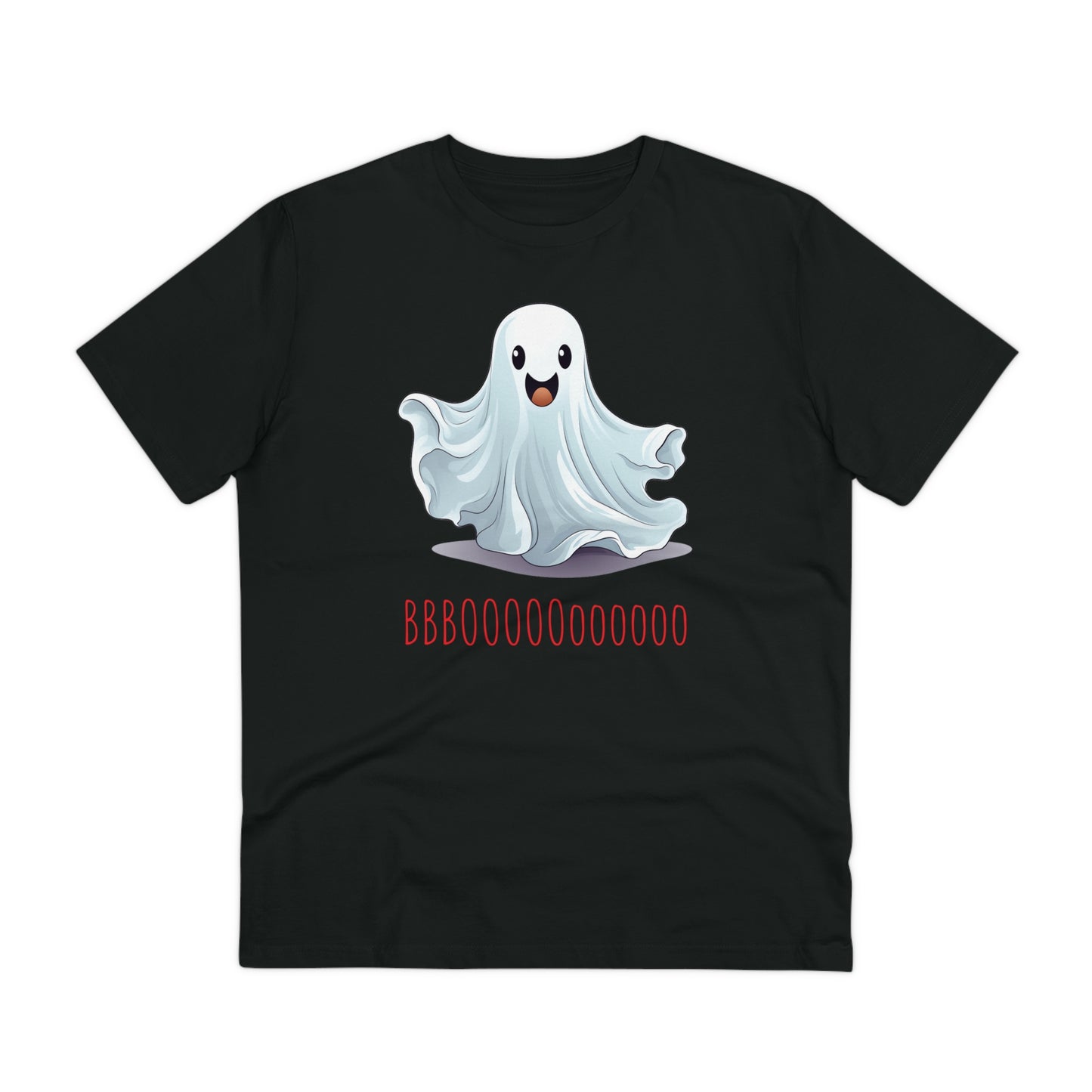 Cute "Booooooooo" Ghost Halloween Eco-Friendly Unisex T-shirt