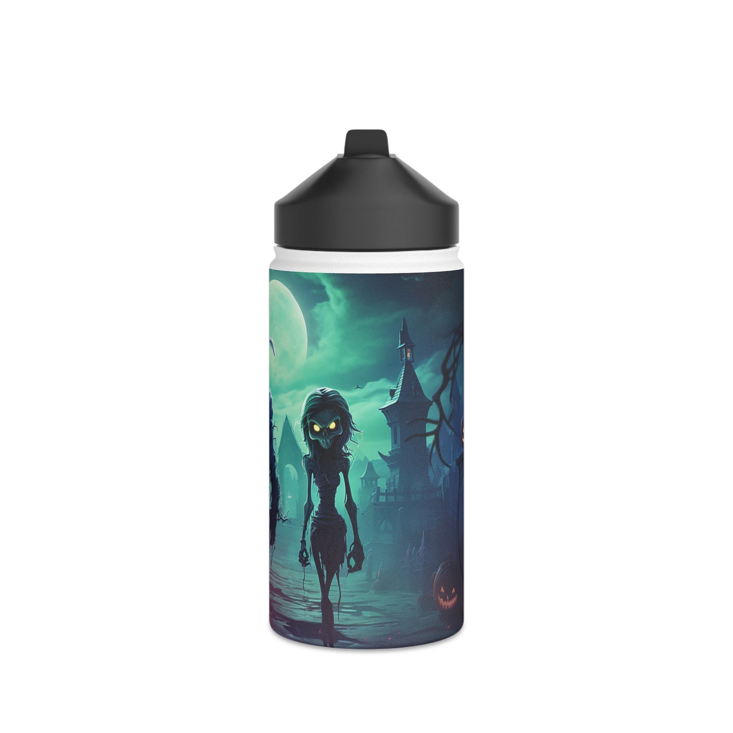 Halloween's Spooky Cemetery Steel Bottle