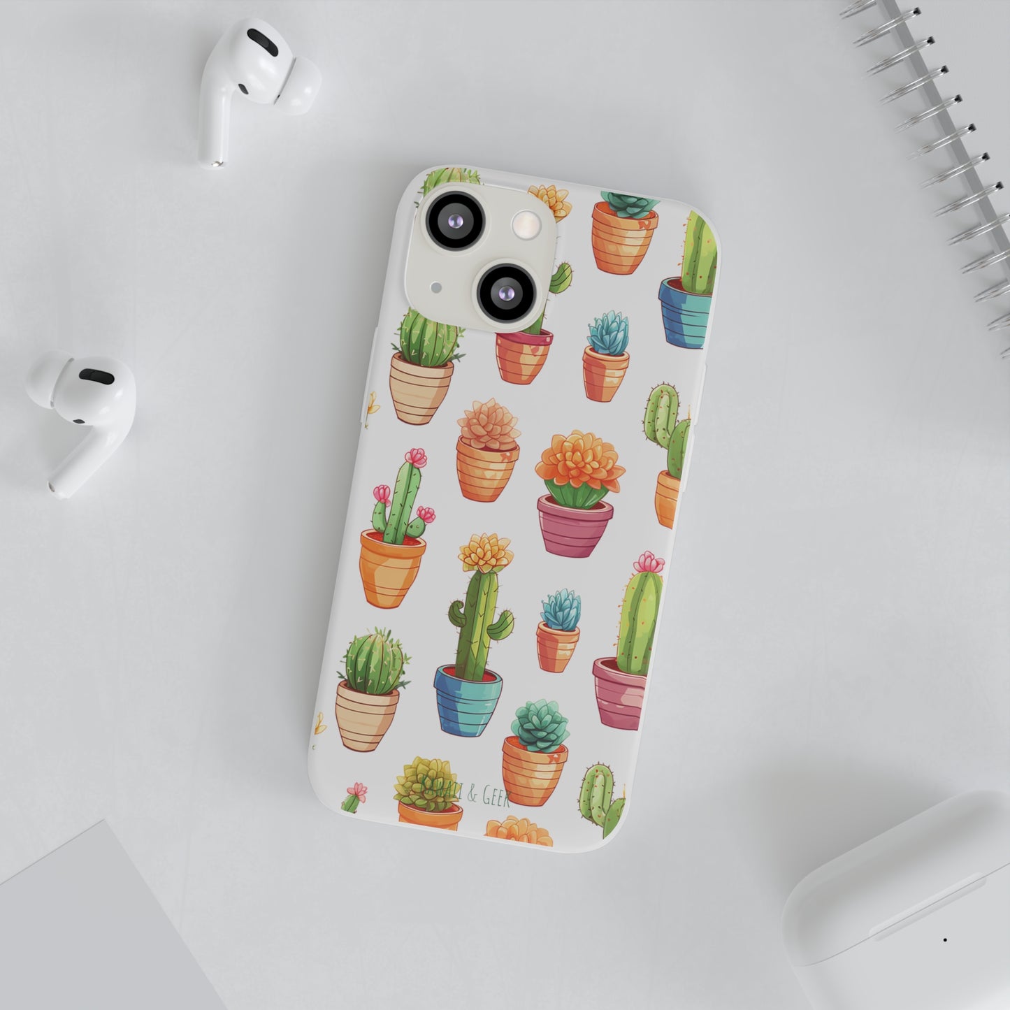 Charming Cactus Flexi and semi Transparent Phone Case