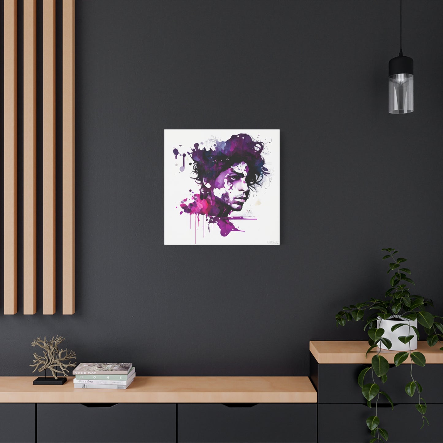 Prince in Purple Rain Watercolor Style Canva - Add Some Artistic and Musical Style to Your Walls