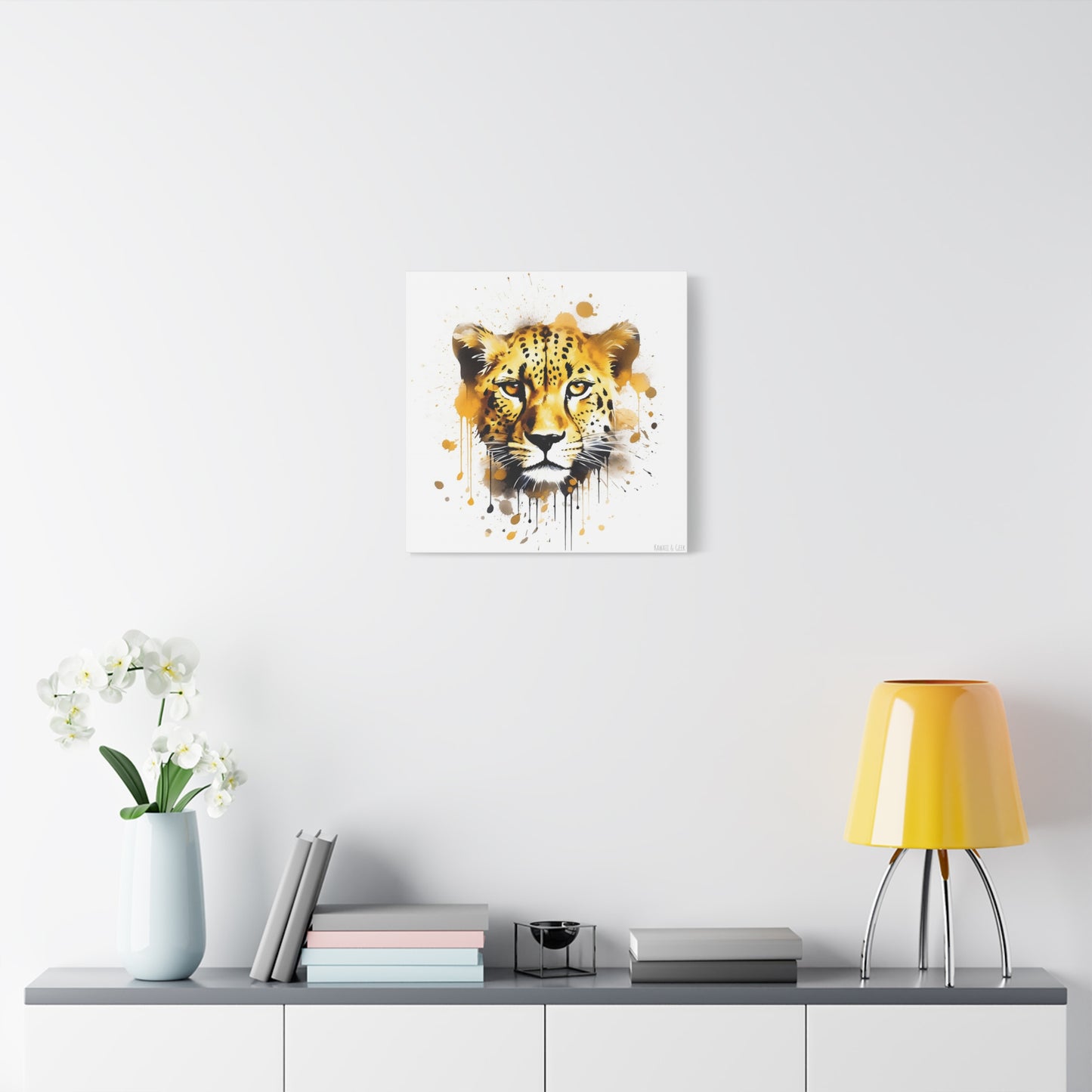 Cheetah in Watercolor Style Canva - Capture the Grace and Elegance of the Wild