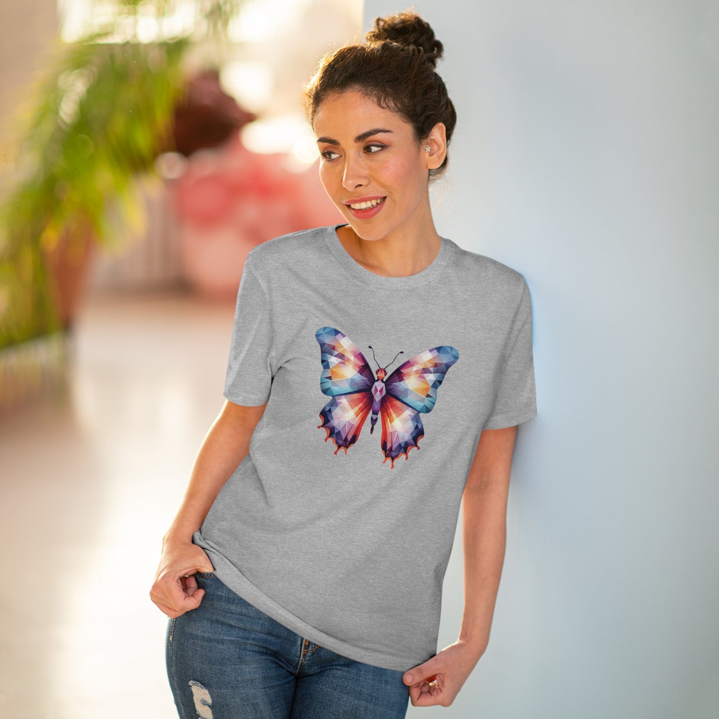 Butterfly Polygonal T-Shirt - Embrace Vibrant Transformation