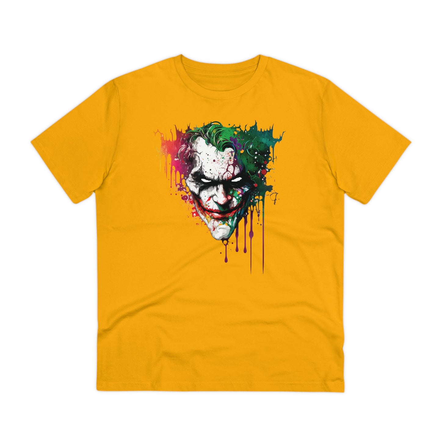 The Joker T-shirt in Watercolor Style, Unisex and Eco-Friendly - Make a Statement with Unique Artistic Design