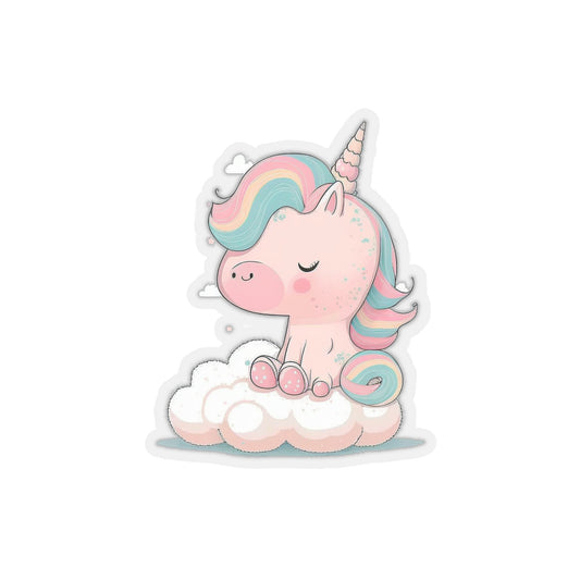 Cute Unicorn Sleeping Sticker - Add Some Whimsy and Fantasy to Your Tech