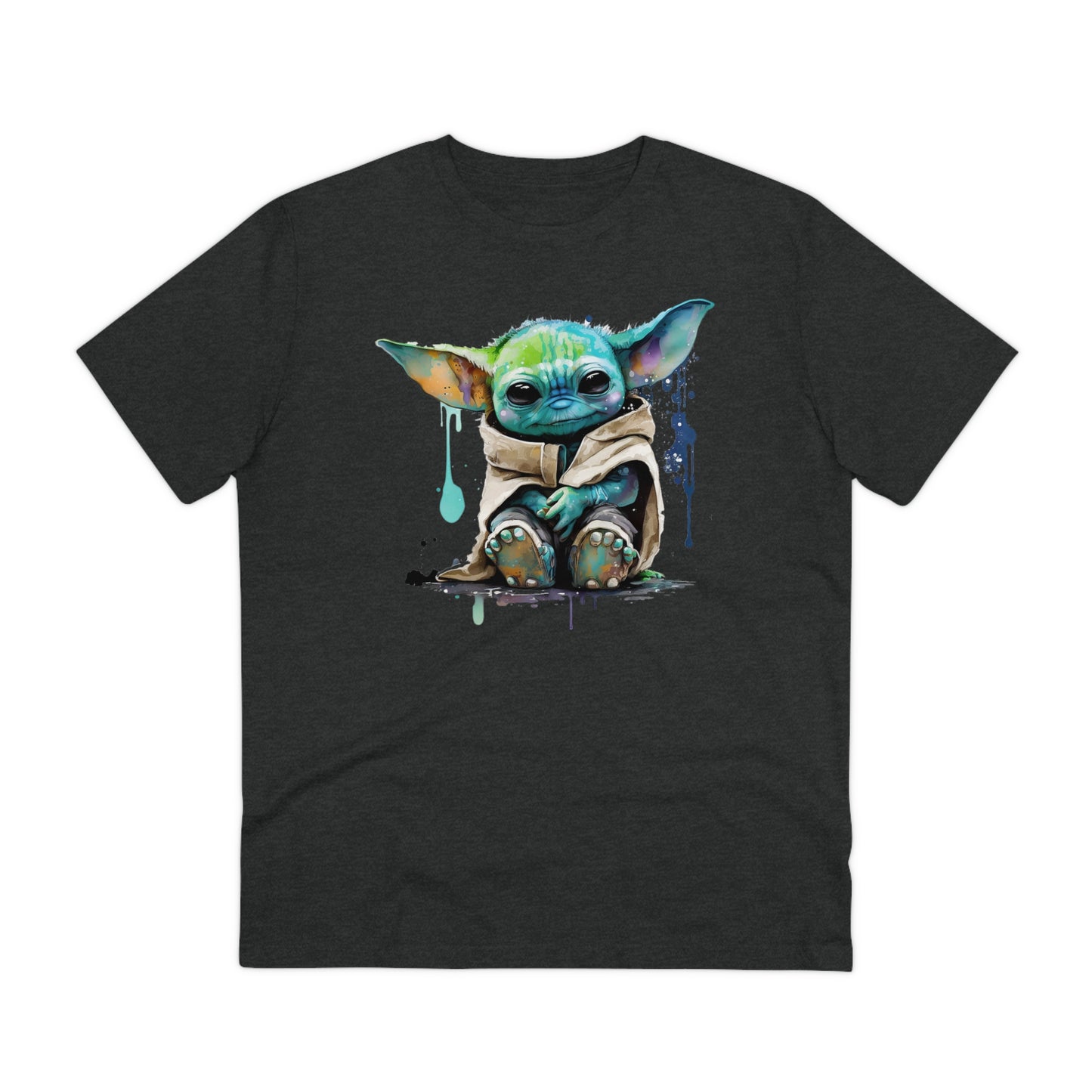 Baby Yoda in Watercolor Style Organic Unisex T-Shirt - Add Some Cute and Eco-Friendly Style to Your Wardrobe