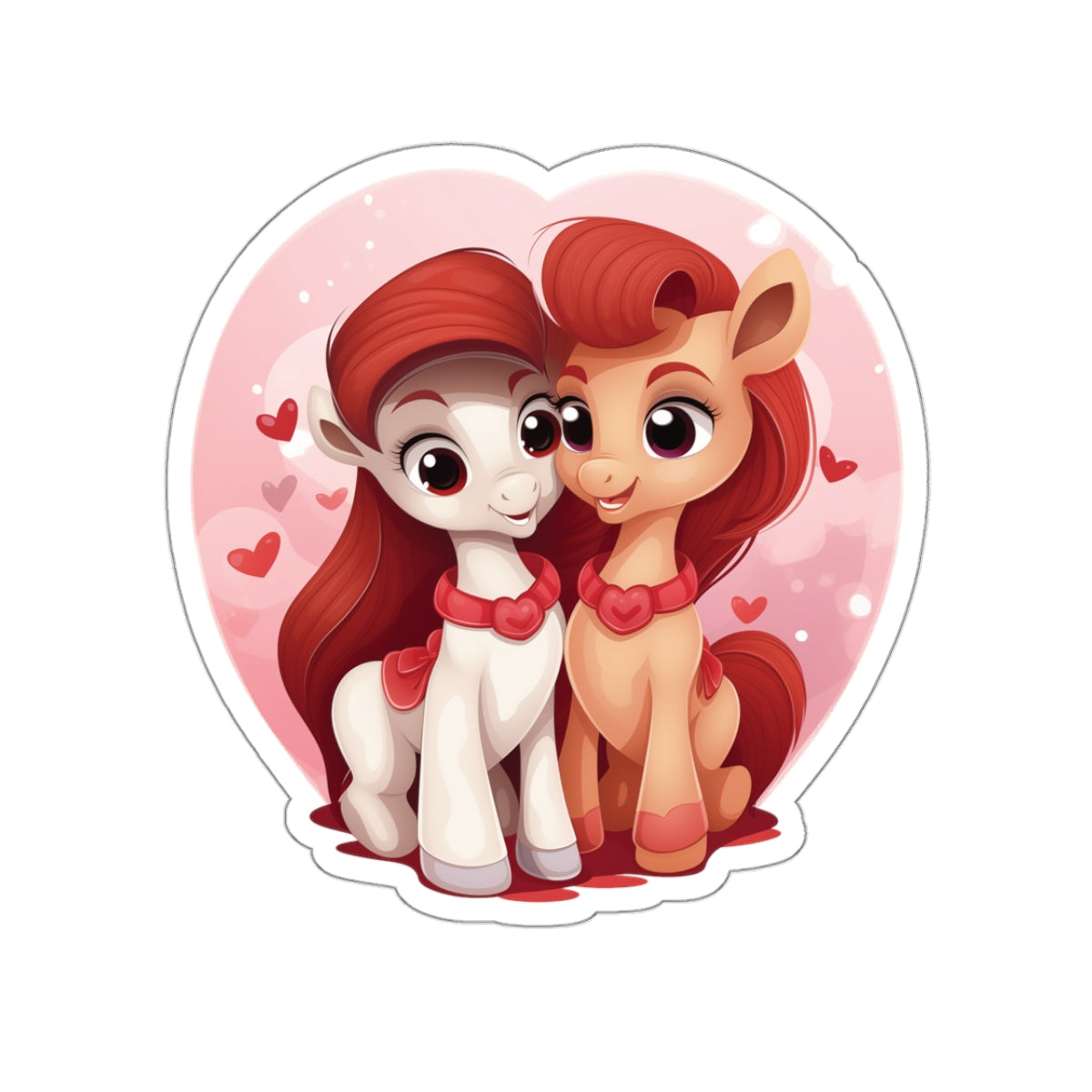 Valentine's Pony Couple Sticker