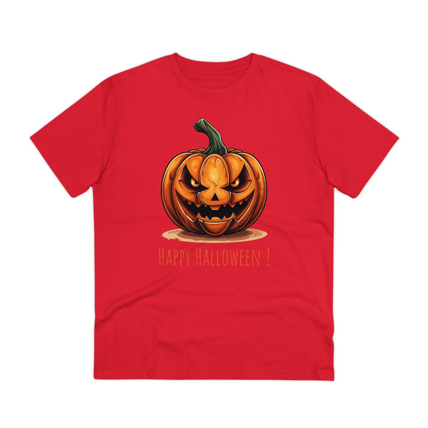 Happy Halloween Eco-Friendly Tee: Scary Pumpkin Design