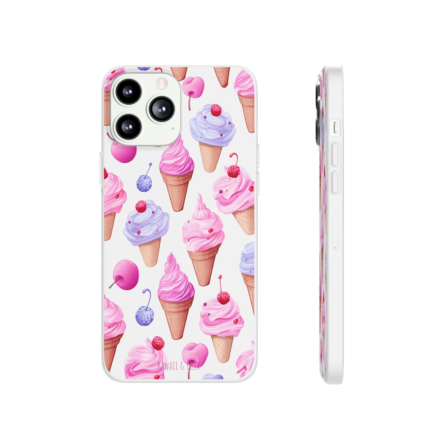 Vibrant Ice Cream Delight Flexi-Case for Phones