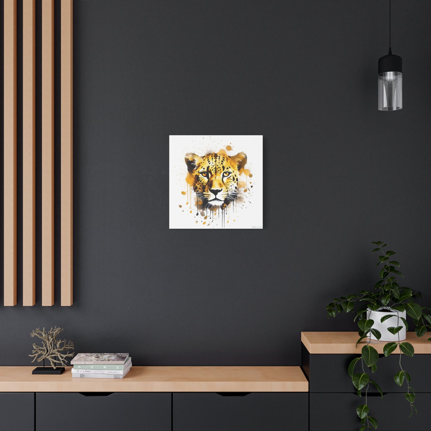 Cheetah in Watercolor Style Canva - Capture the Grace and Elegance of the Wild