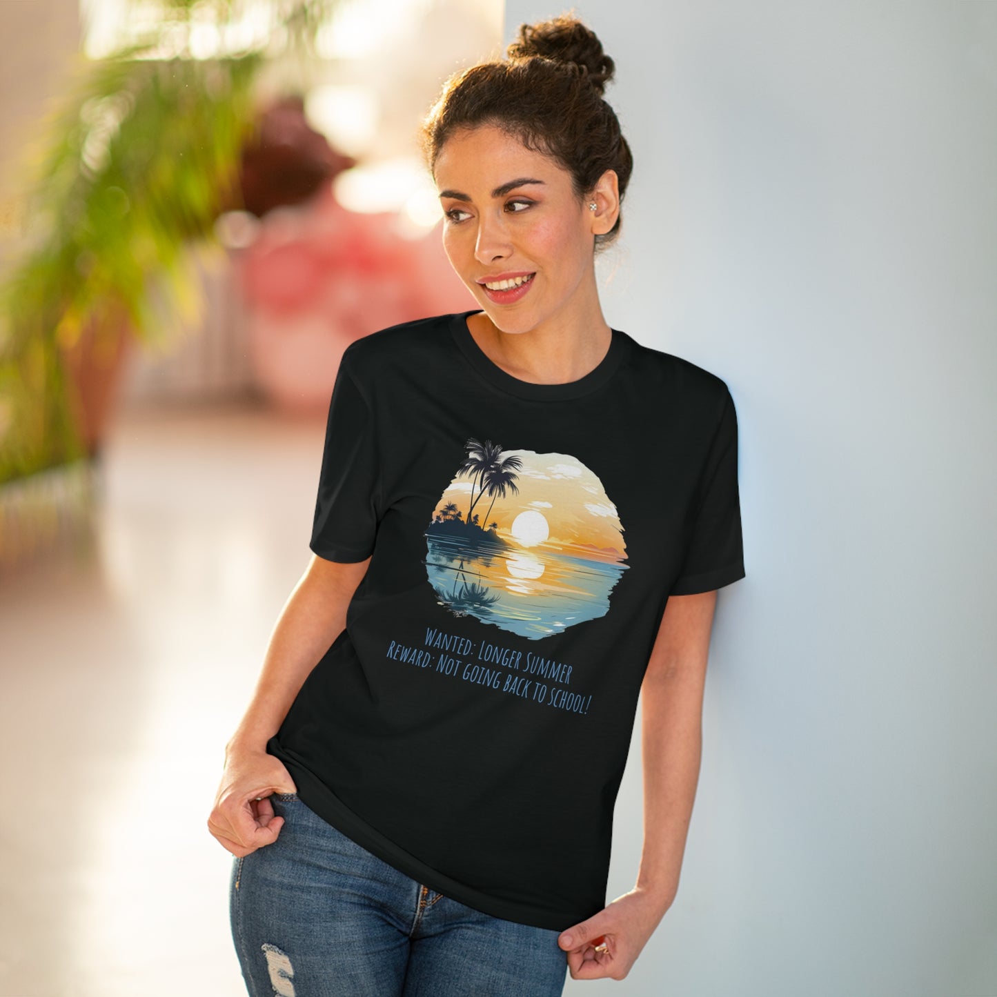 Eco-Friendly Sunset Beach T-shirt : Longer Summer Plea