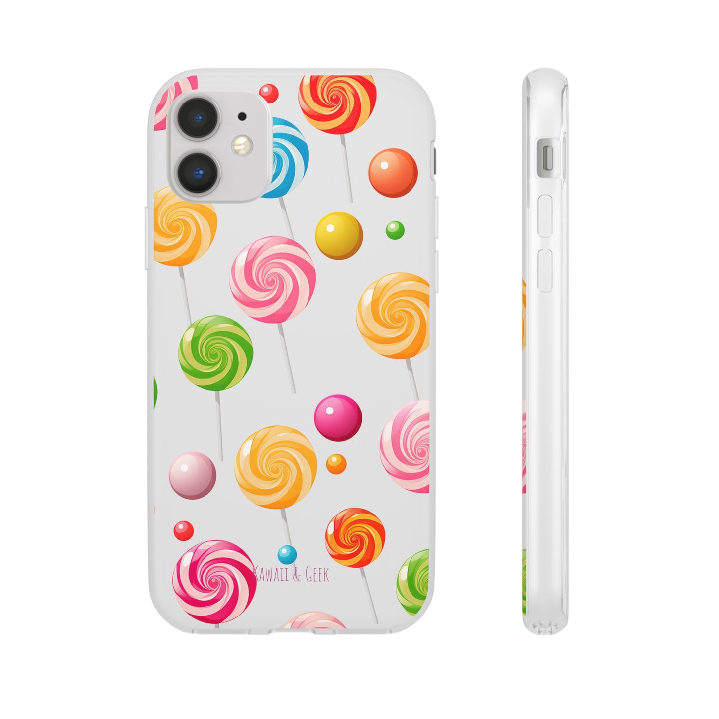 Vibrant Lollypop Array - Flexi Transparent Phone Case