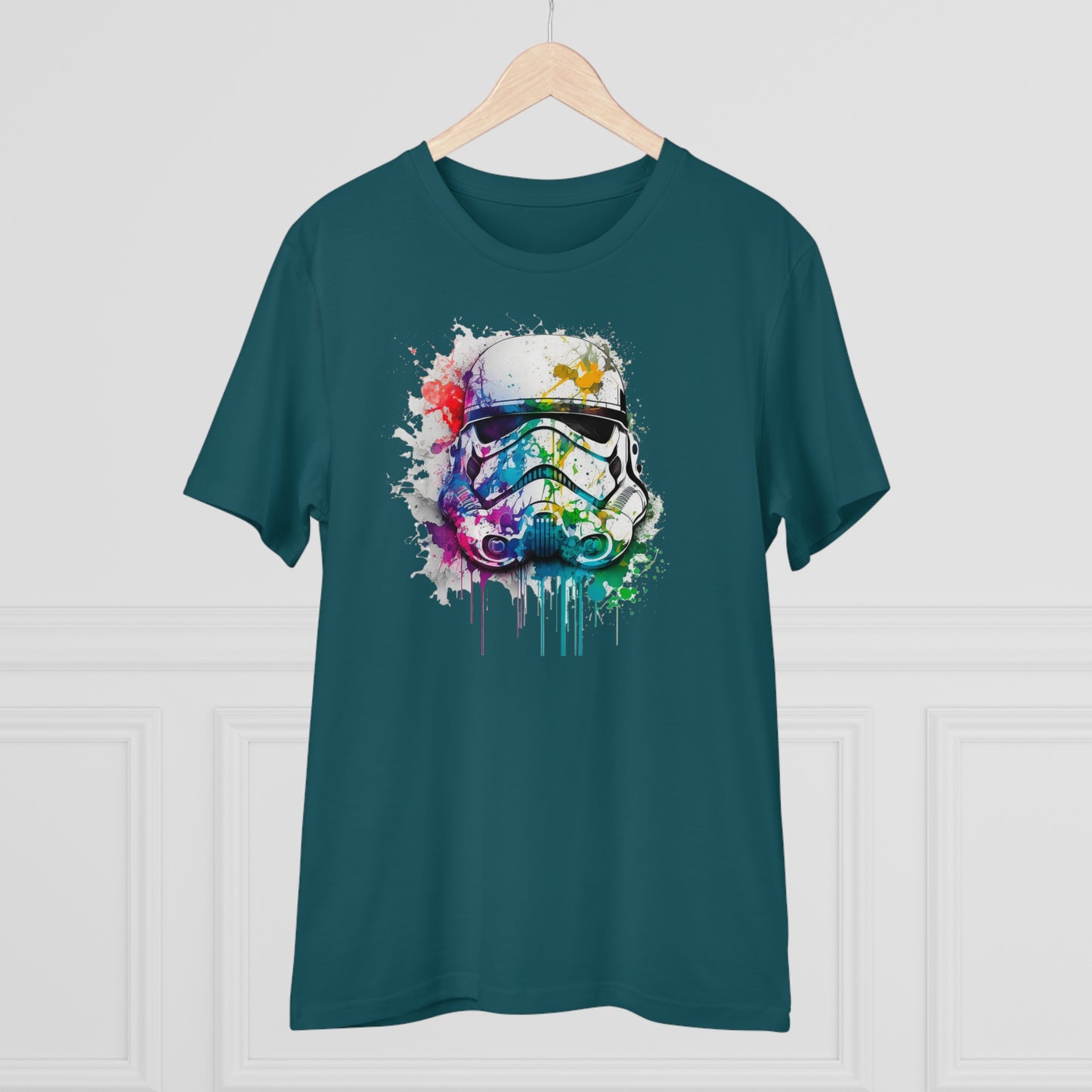 Storm Trooper in Watercolor Style Organic Unisex T-Shirt - Add Some Unique and Eco-Friendly Style to Your Wardrobe