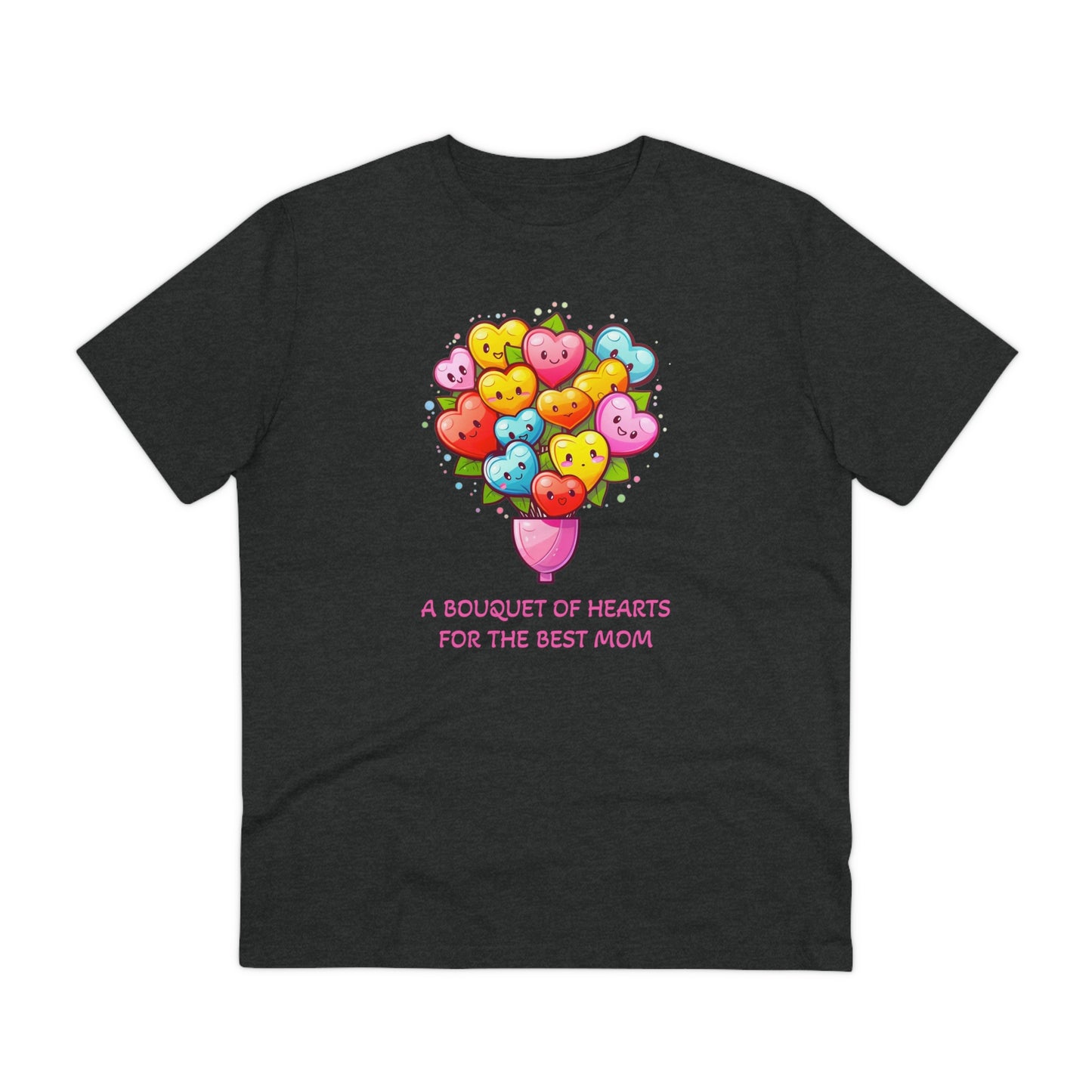 Bouquet of Hearts for the Best Mom" Unisex Eco-Friendly T-Shirt - Celebrate Mother's Day with Style and Sustainability