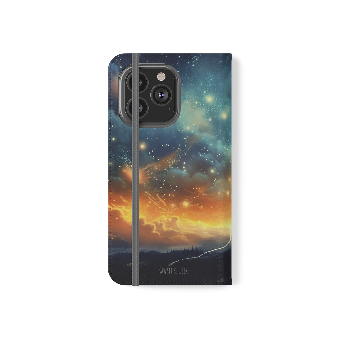 Wonderful Starry Night Flip Phone Case - Embrace the Beauty of the Night Sky