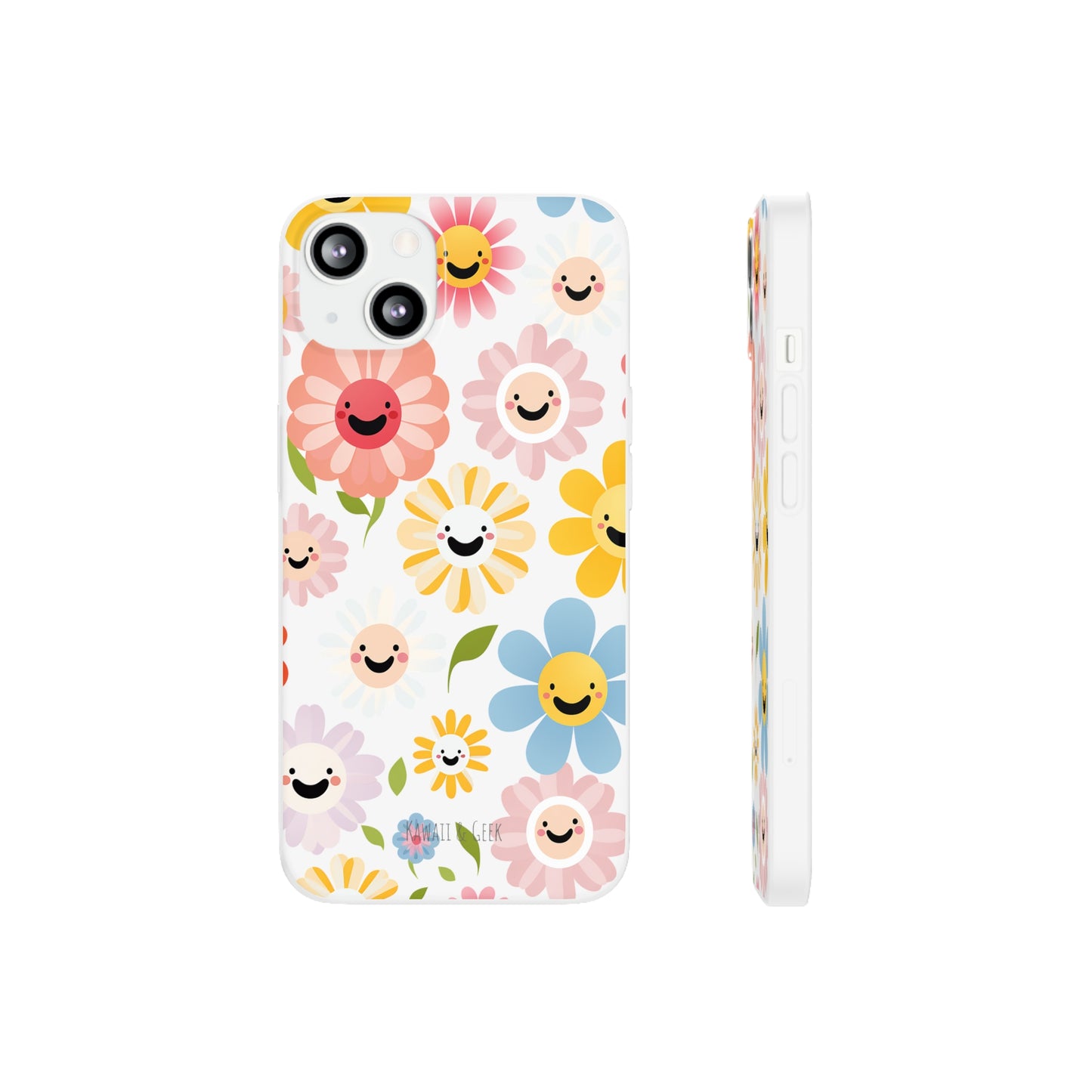 Kawaii Flowers Flexi Transparent Phone Case