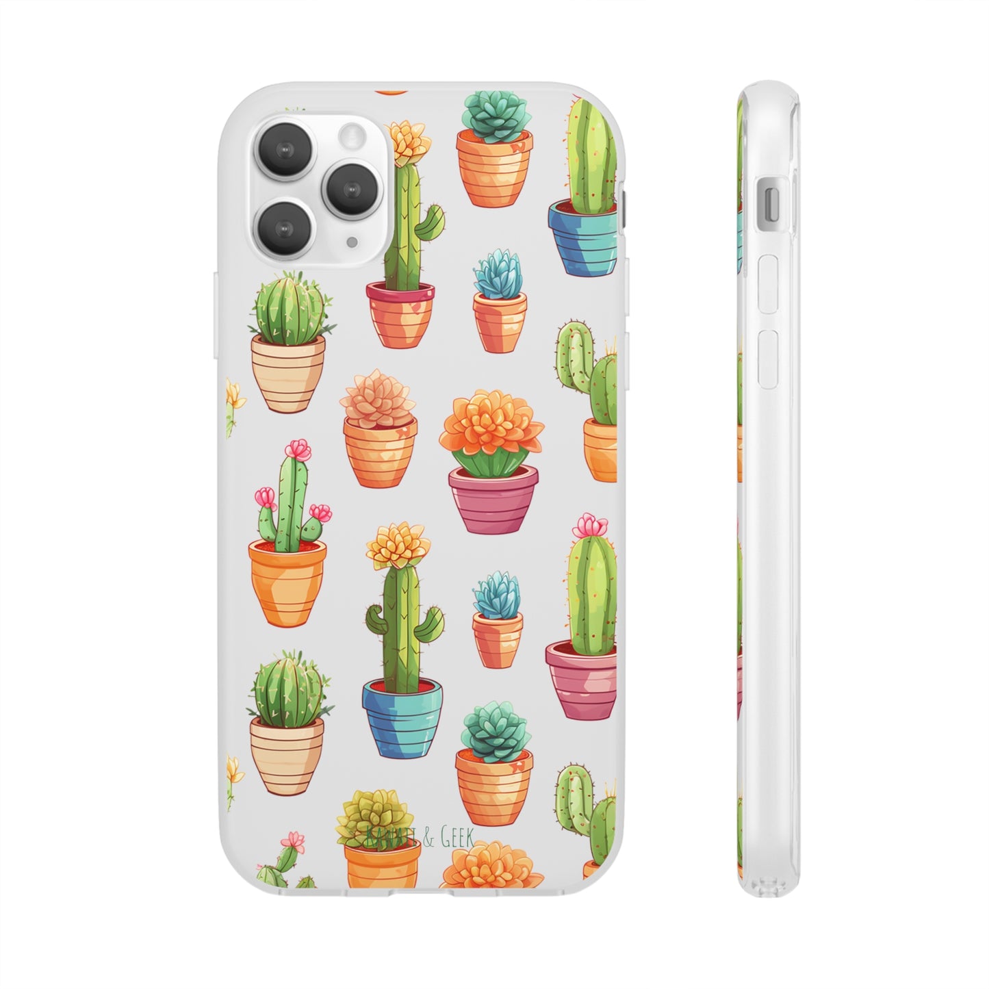 Charming Cactus Flexi and semi Transparent Phone Case