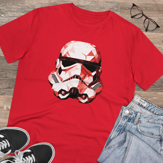 Stormtrooper Polygonal T-Shirt - Red Edition - Embrace Galactic Precision - Star Wars