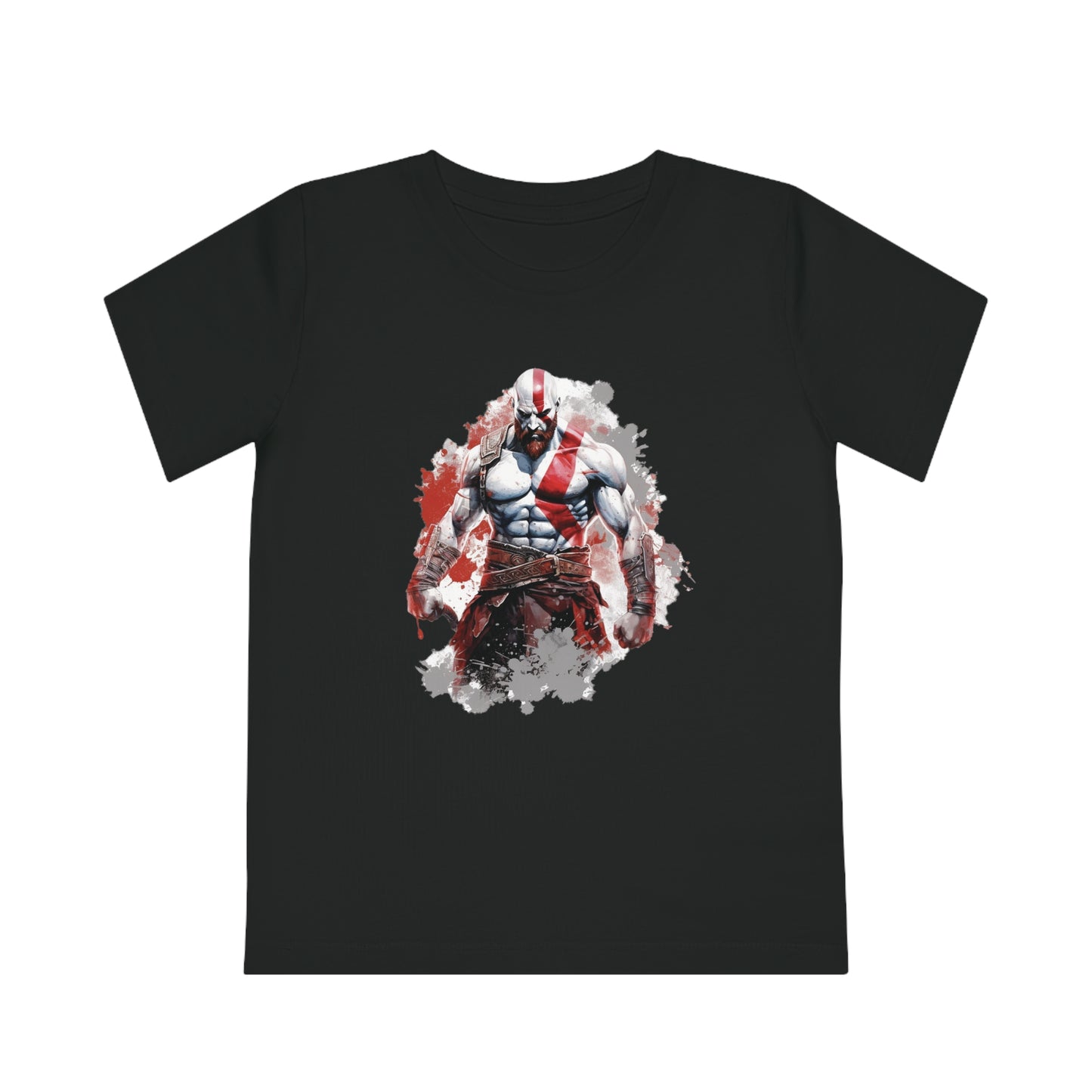 Kratos Kids Eco-Friendly T-Shirt - Empower Young Warriors with Artistic Flair - God of War