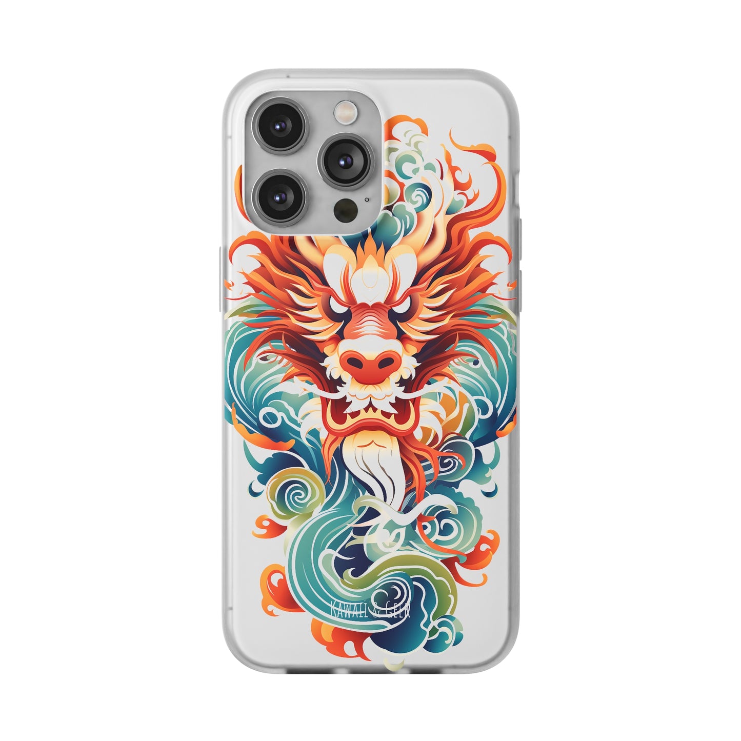 Chinese Ink Dragon Flexi Transparent Phone Case