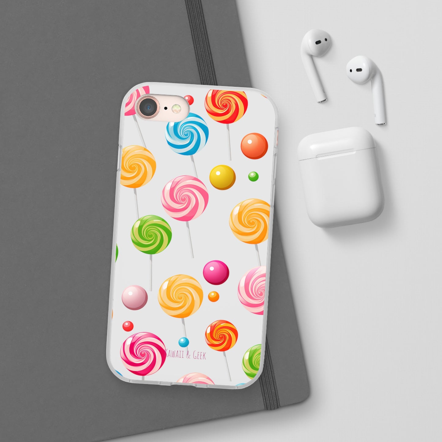 Vibrant Lollypop Array - Flexi Transparent Phone Case