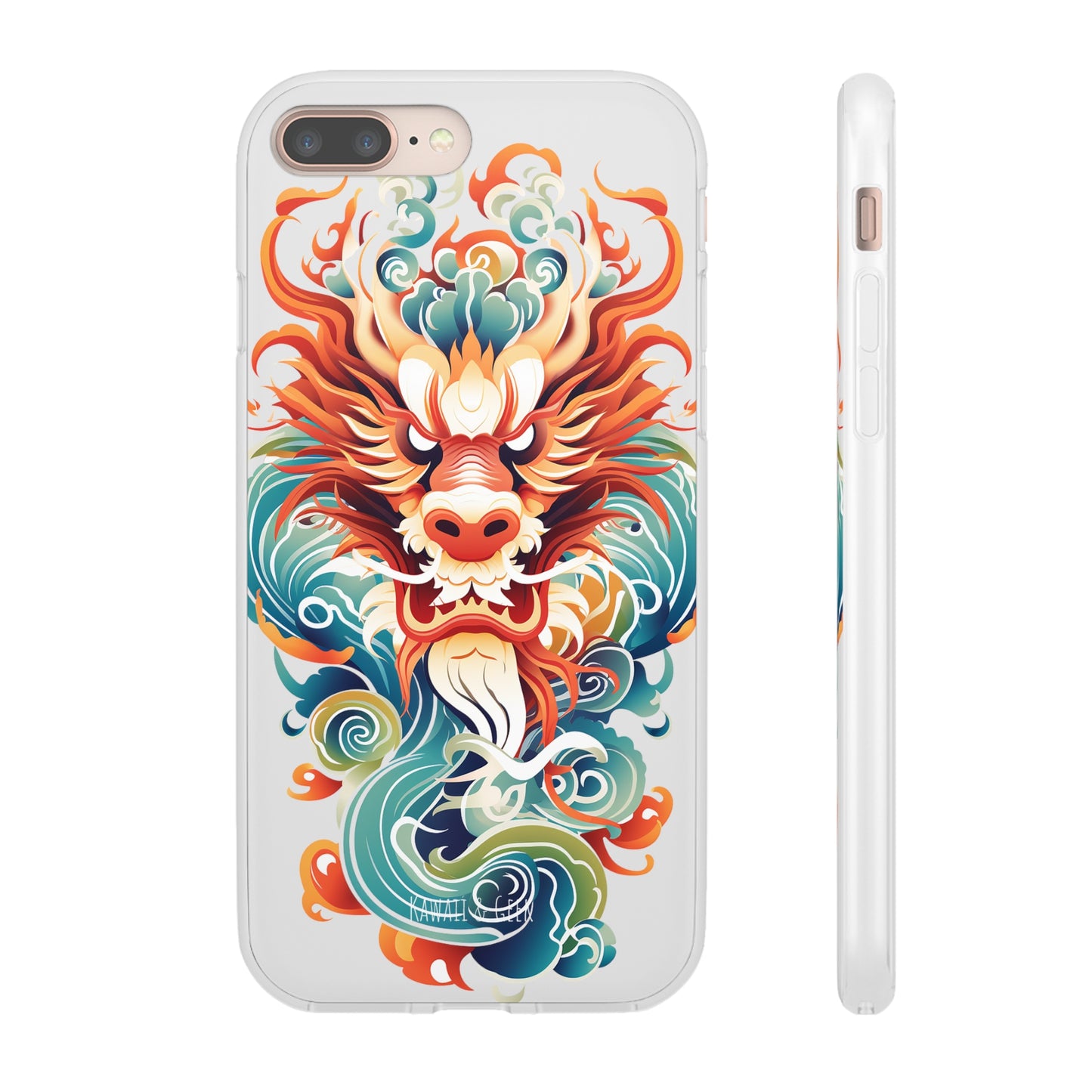 Chinese Ink Dragon Flexi Transparent Phone Case