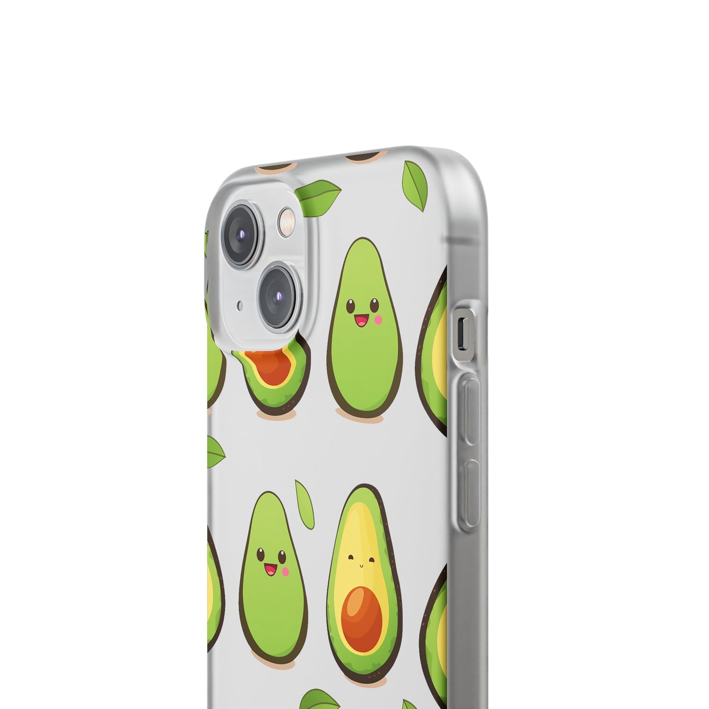 Cute Avocado Transparent Flexi Case: Perfect Blend of Style & Function