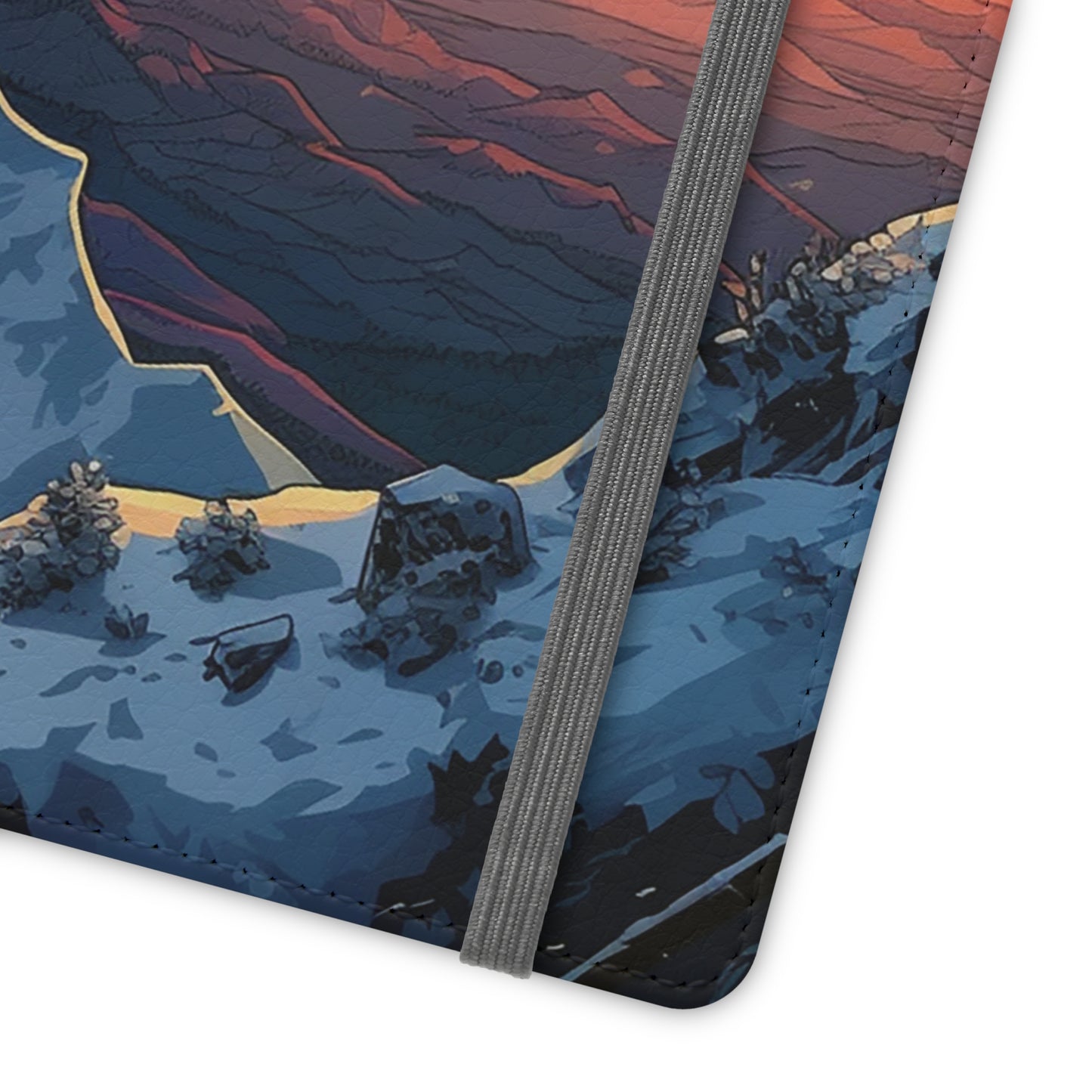 Snowy Mountain Landscape Sunset Flip Phone Case - Embrace the Beauty of Nature on Your Device