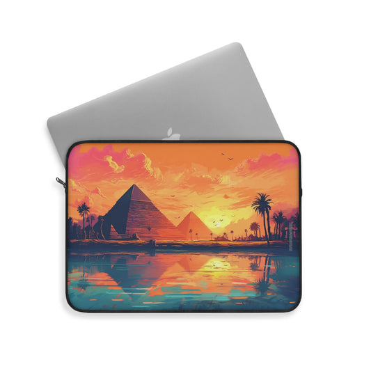 Egyptian Sunset Laptop Sleeve - Protect Your Device with Stunning Egyptian Landscape Artwork