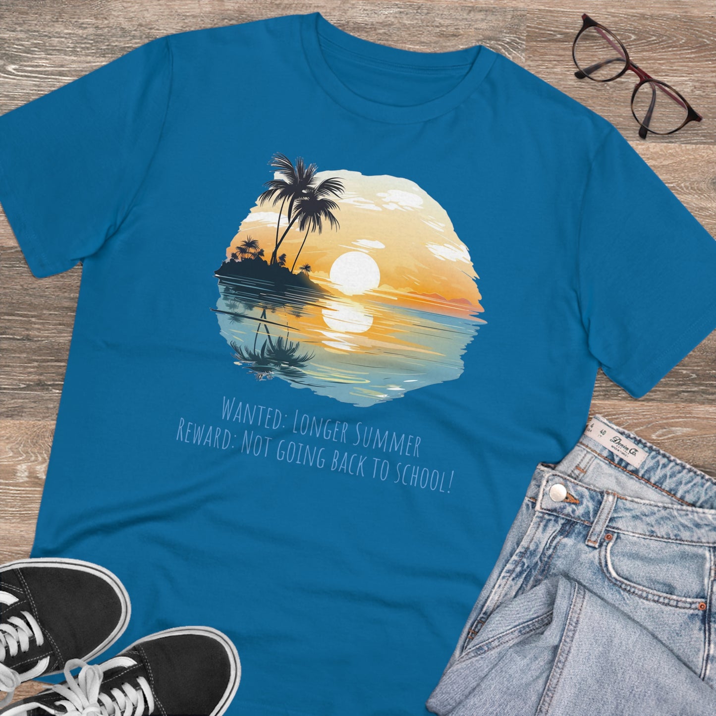 Eco-Friendly Sunset Beach T-shirt : Longer Summer Plea