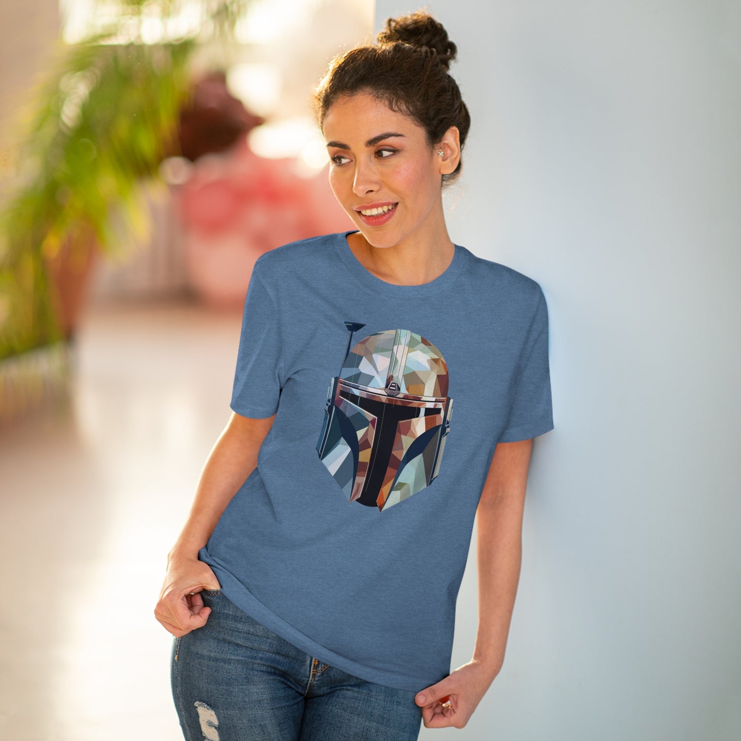 The Mandalorian Polygonal T-Shirt - Embrace Interstellar Adventure - Star Wars