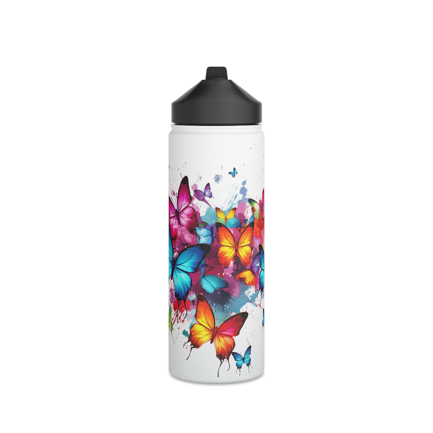 Watercolor Butterflies: Stainless Steel Bottle